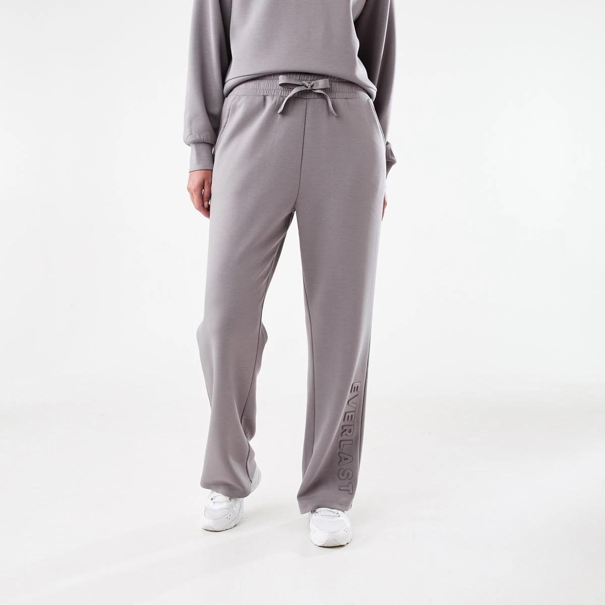 2 Everlast Womens Scuba Trackpants Deep Taupe, 2 of 7