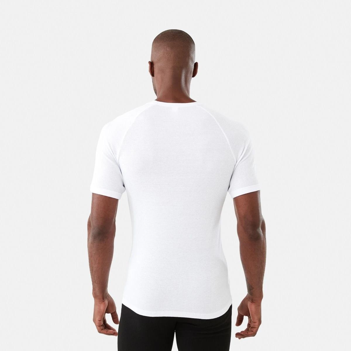3 Short Sleeve Mini Waffle Thermal Top White, 3 of 5