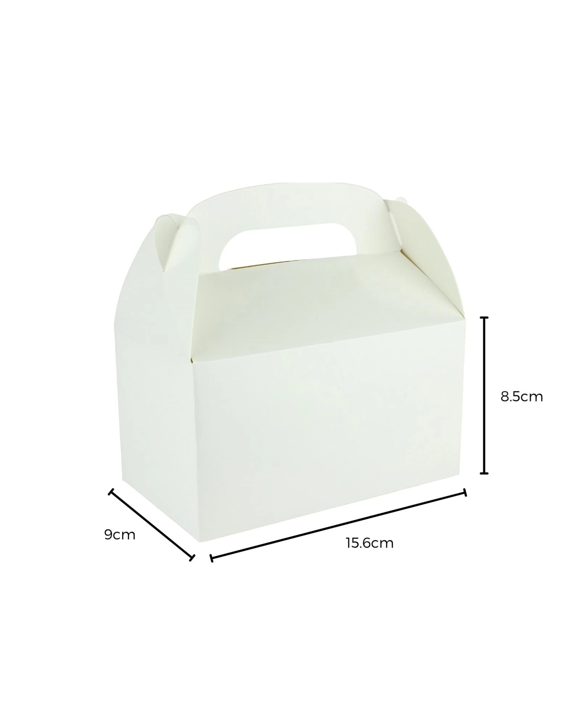 2 Partyrama White Lolly/Treat Boxes with Handle Pack of 6 - White, 2 of 2
