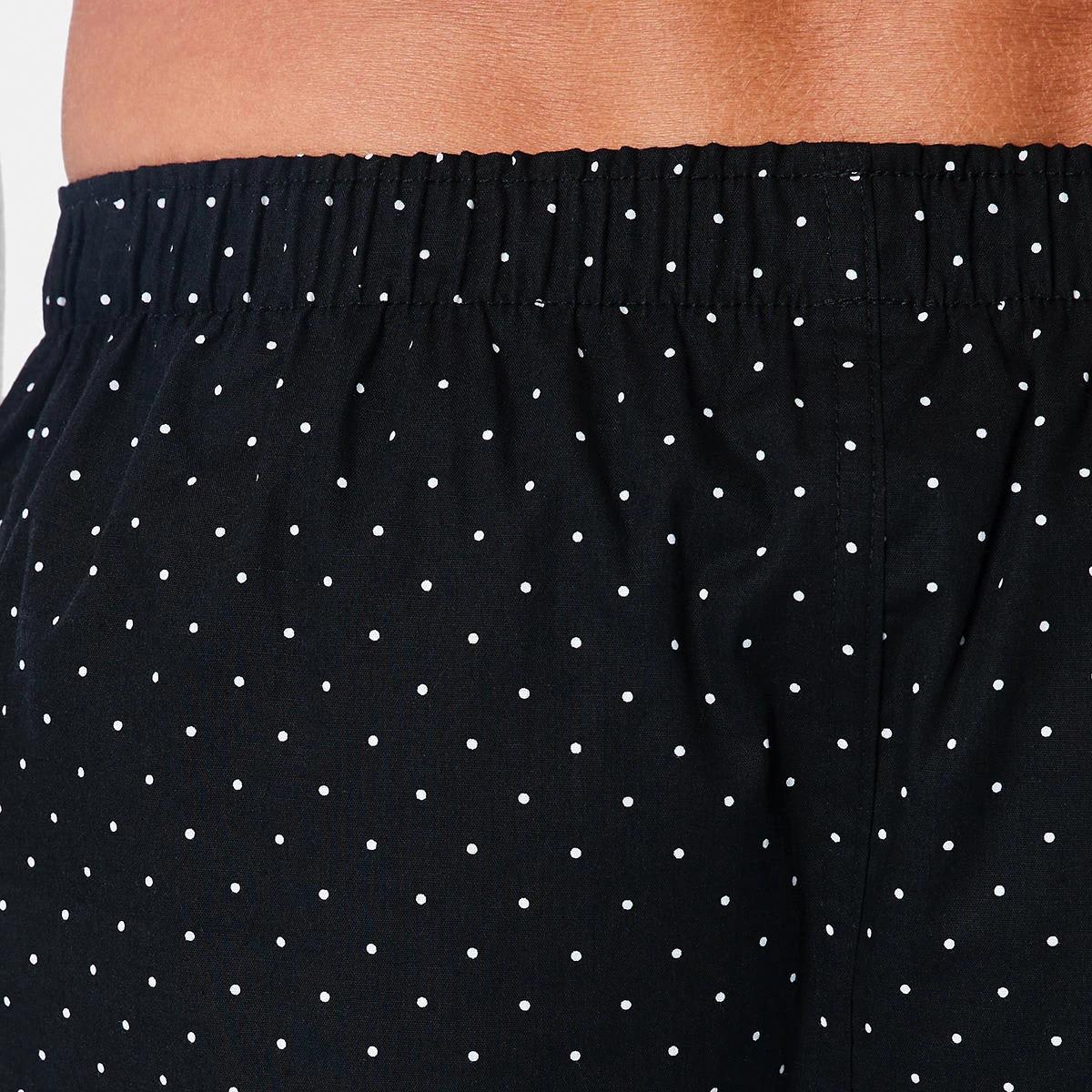 7 3 Pack Alpha Classic Woven Boxers Black Dot, 7 of 7