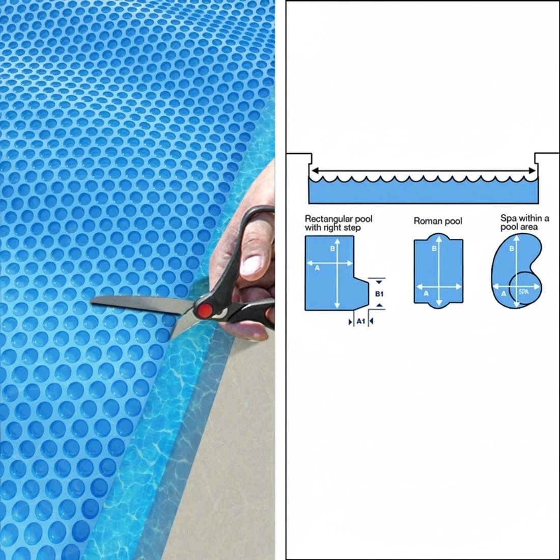 6 Aquabuddy Pool Cover 600 Micron 7x4m Swimming Pool Solar Blanket - Blue, 6 of 6