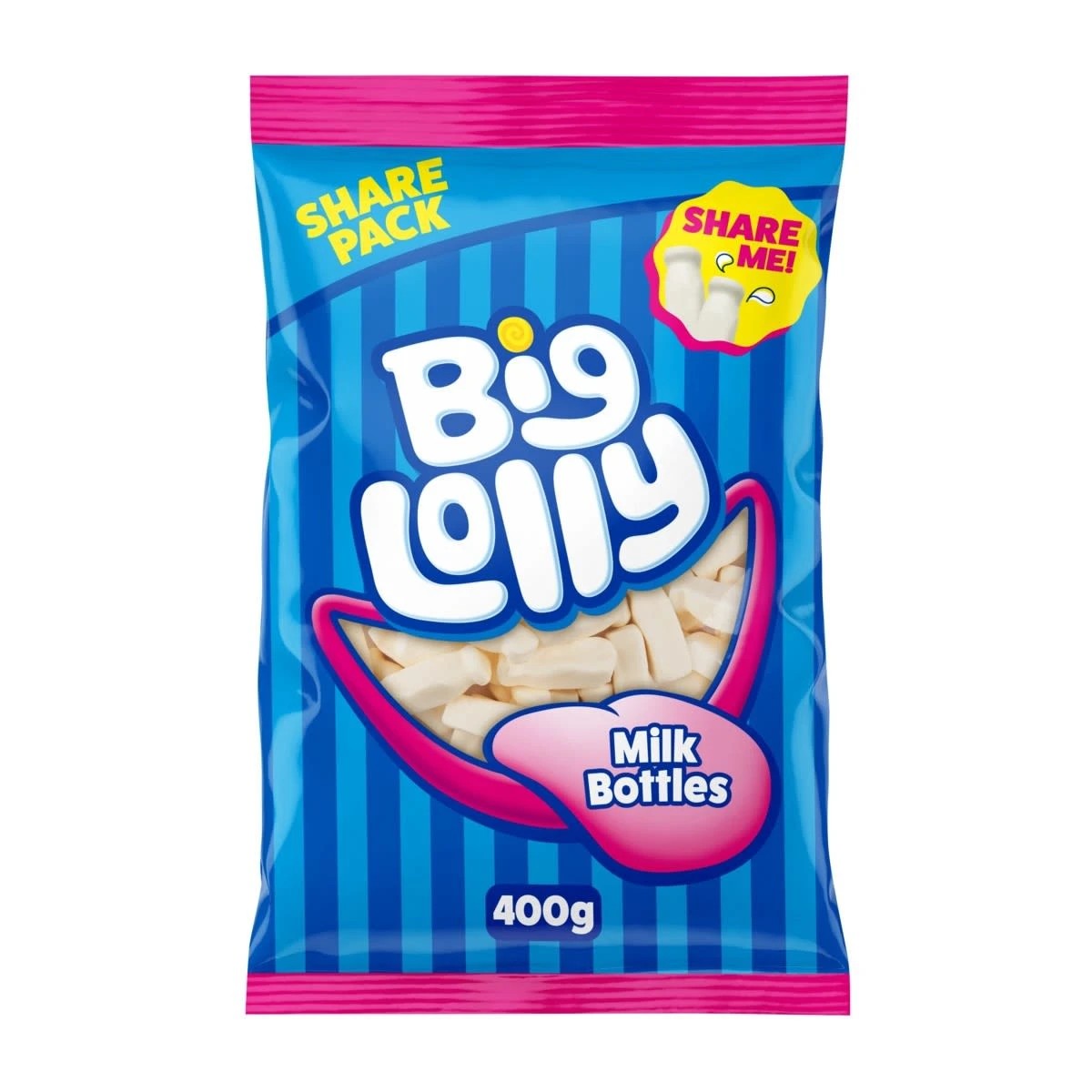 1 Big Lolly Milk Bottles Sharepack 400g, 1 of 2
