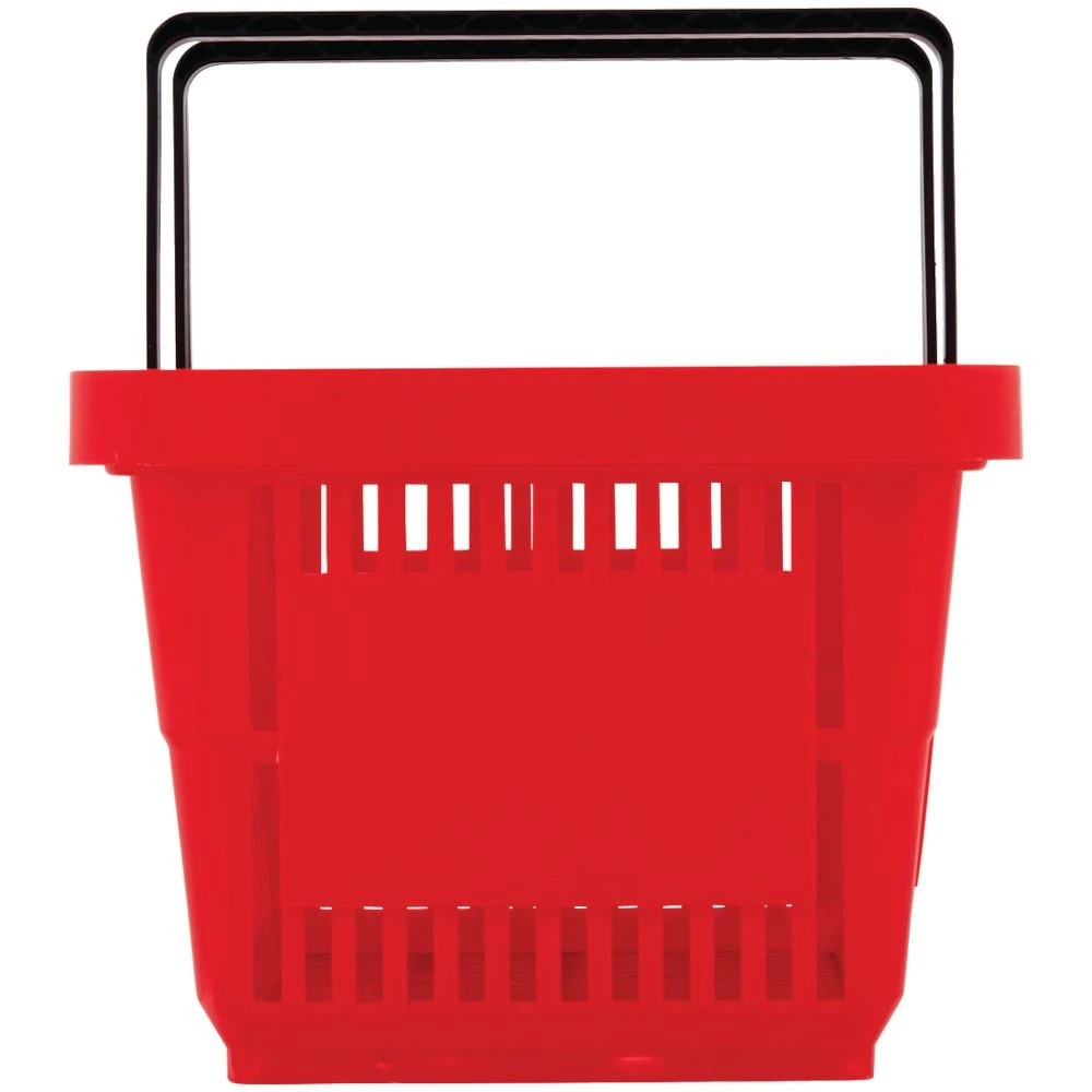 2 Meto Shopping Basket with Red and Black Handles 5 Pack, 2 of 2