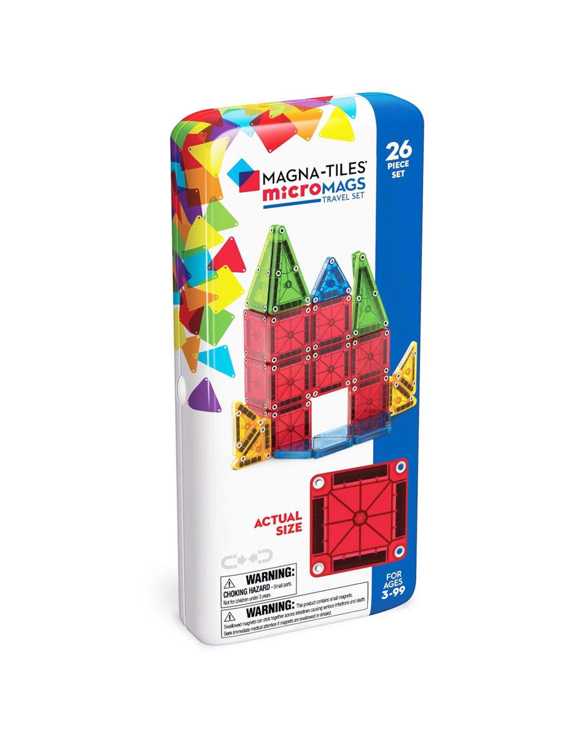 1 Magna-tiles 26pc Micromags Travel Set Kids Magnetic Tiles Building Toy 3 Years Plus - Multi, 1 of 1