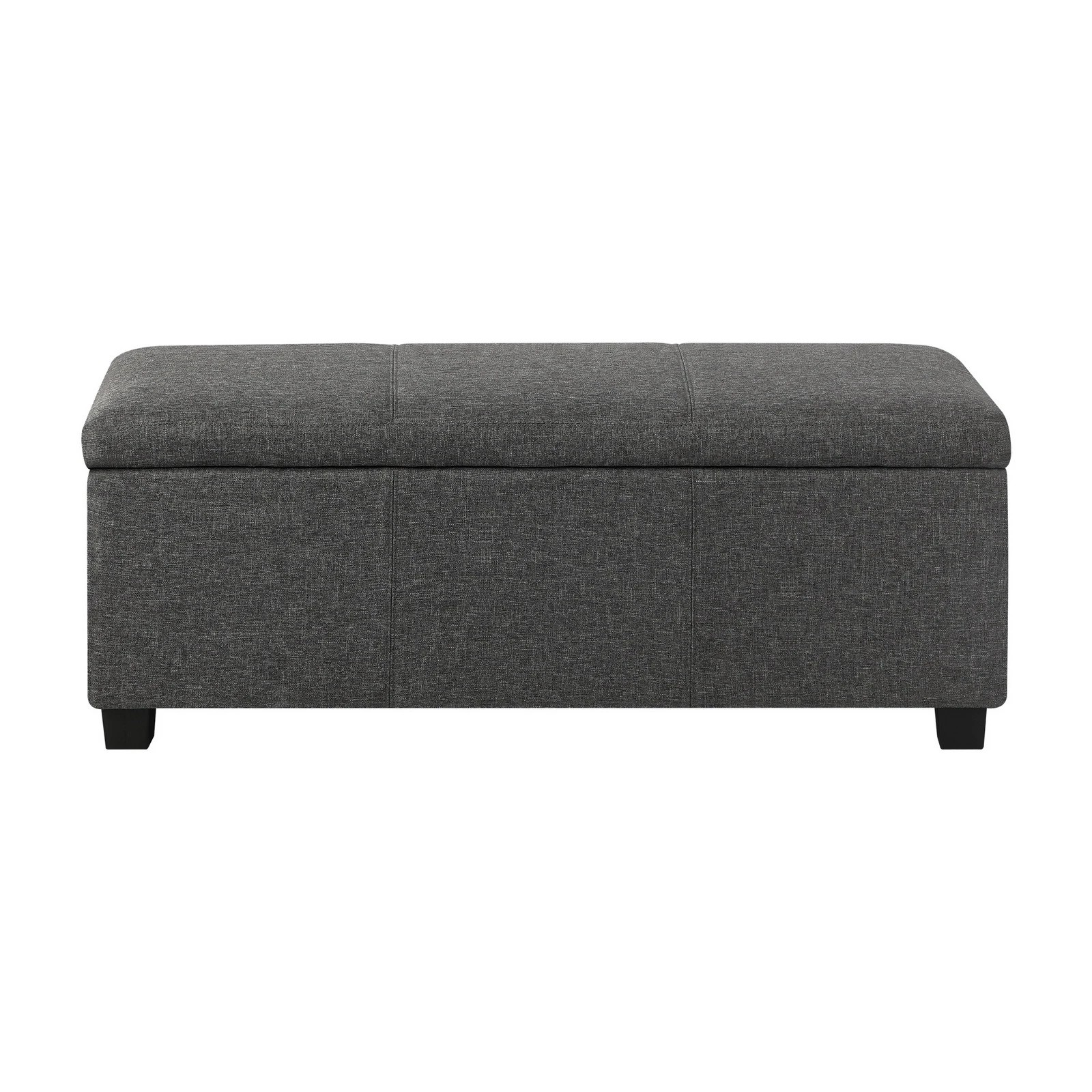 7 Oikiture Storage Ottoman Blanket Box Linen Fabric Arm Foot Stool Couch Large
 - Grey, 7 of 10