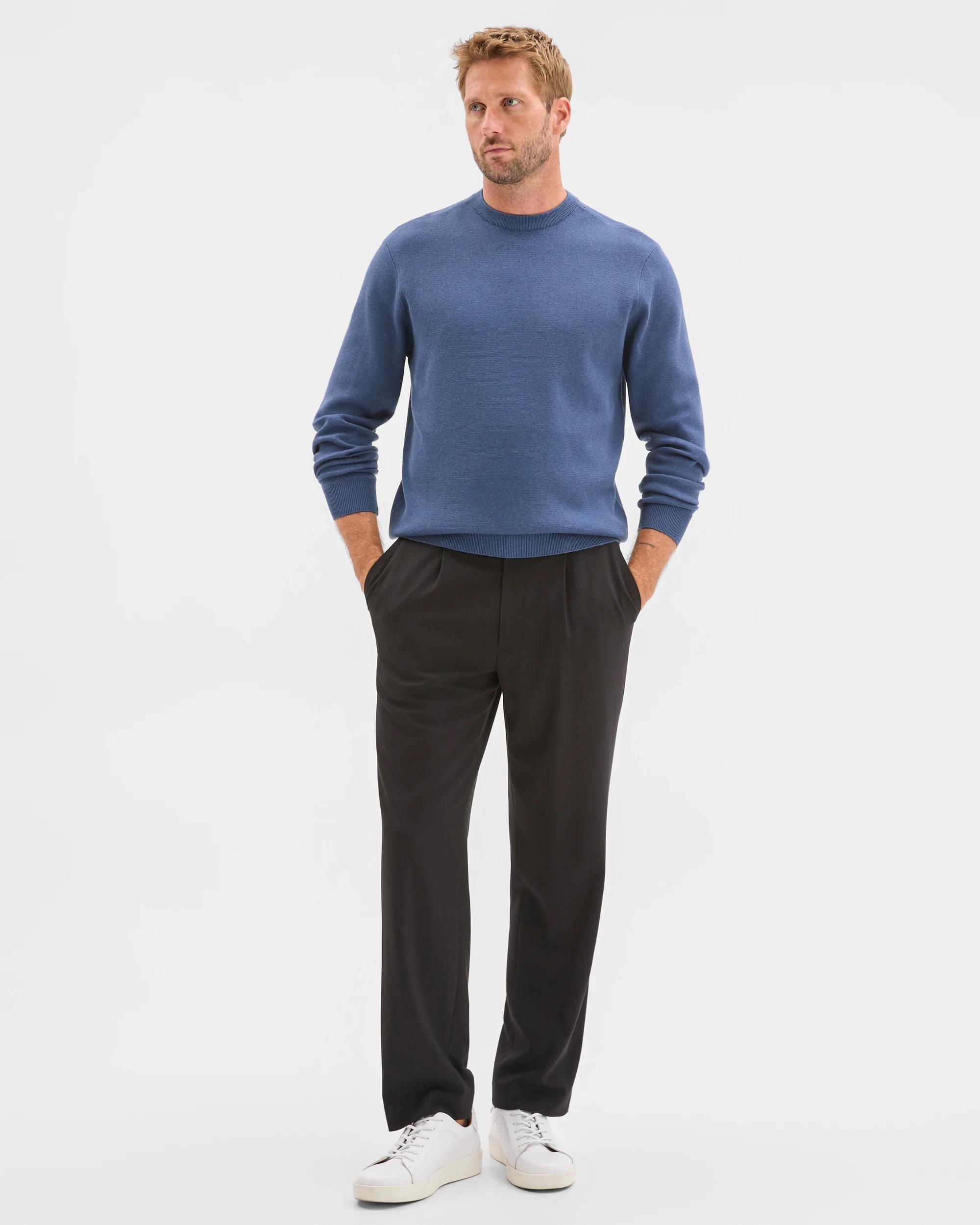 1 Preview Milano Knit Crew Neck Jumper TRUE BLUE, 1 of 5