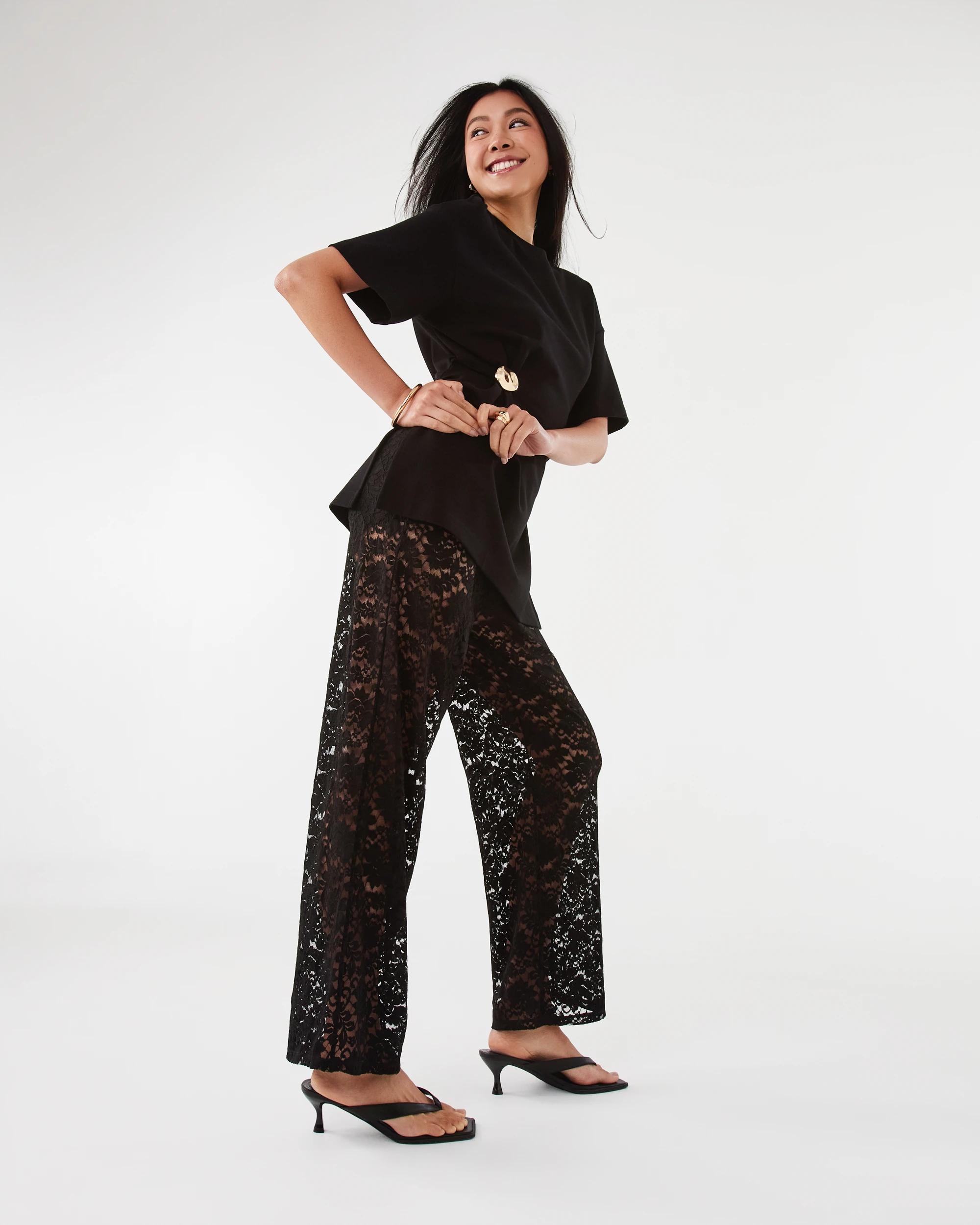 3 Lace Pants Black, 3 of 7