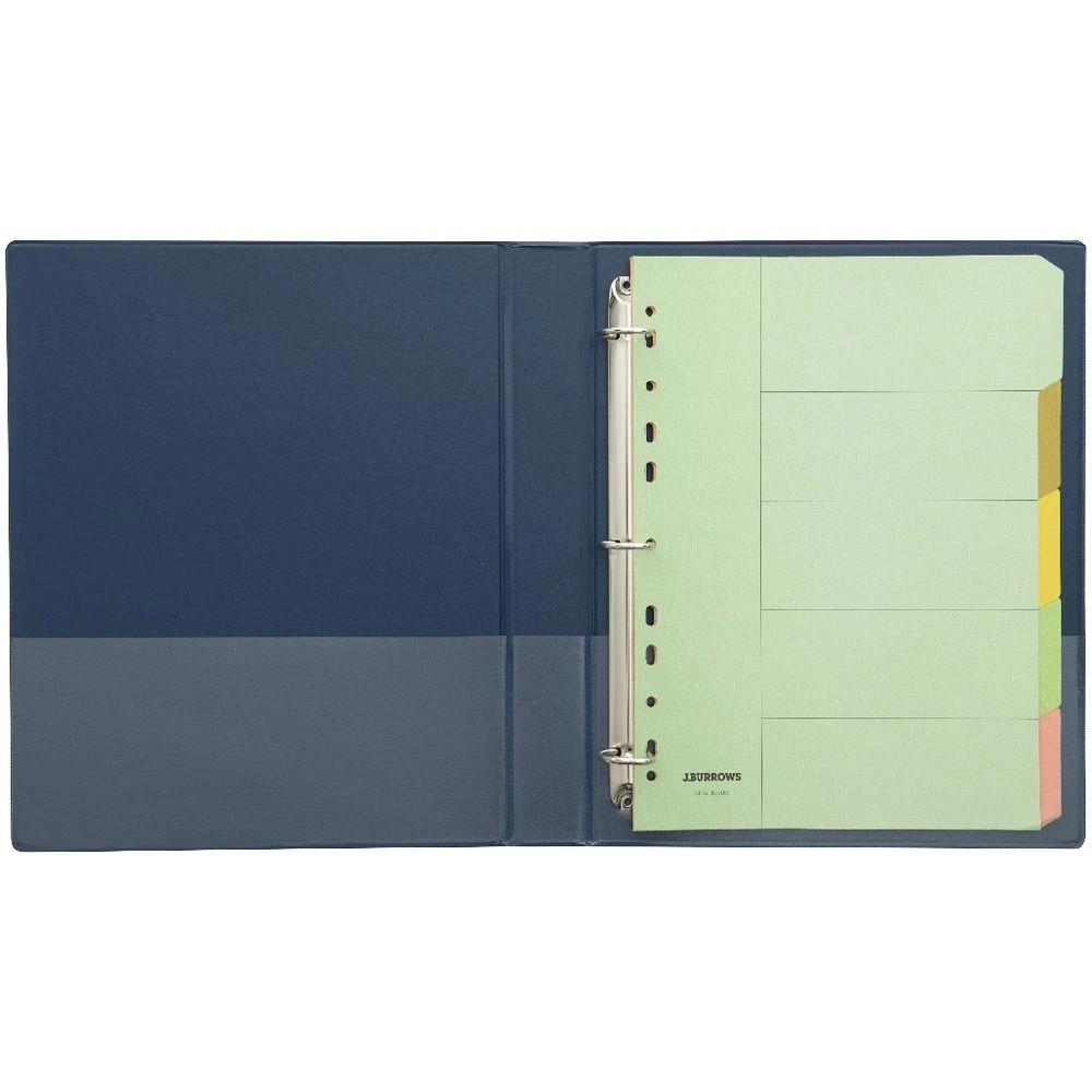 5 J.Burrows Insert Binder A4 3 D-Ring 25mm Blue, 5 of 6