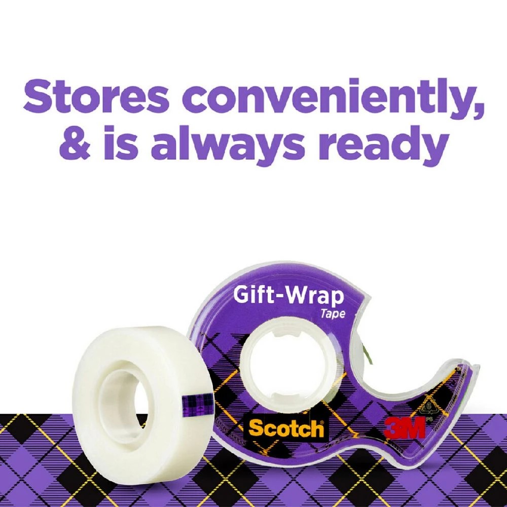 2 Scotch Gift Wrap Adhesive Tape Dispenser 19mm x 16.5m, 2 of 6