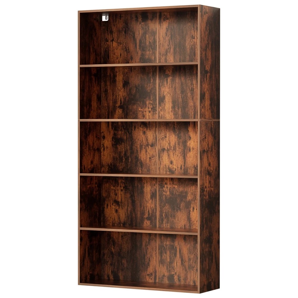 1 Artiss Bookshelf 5 Tiers Walnut - Brown, 1 of 4