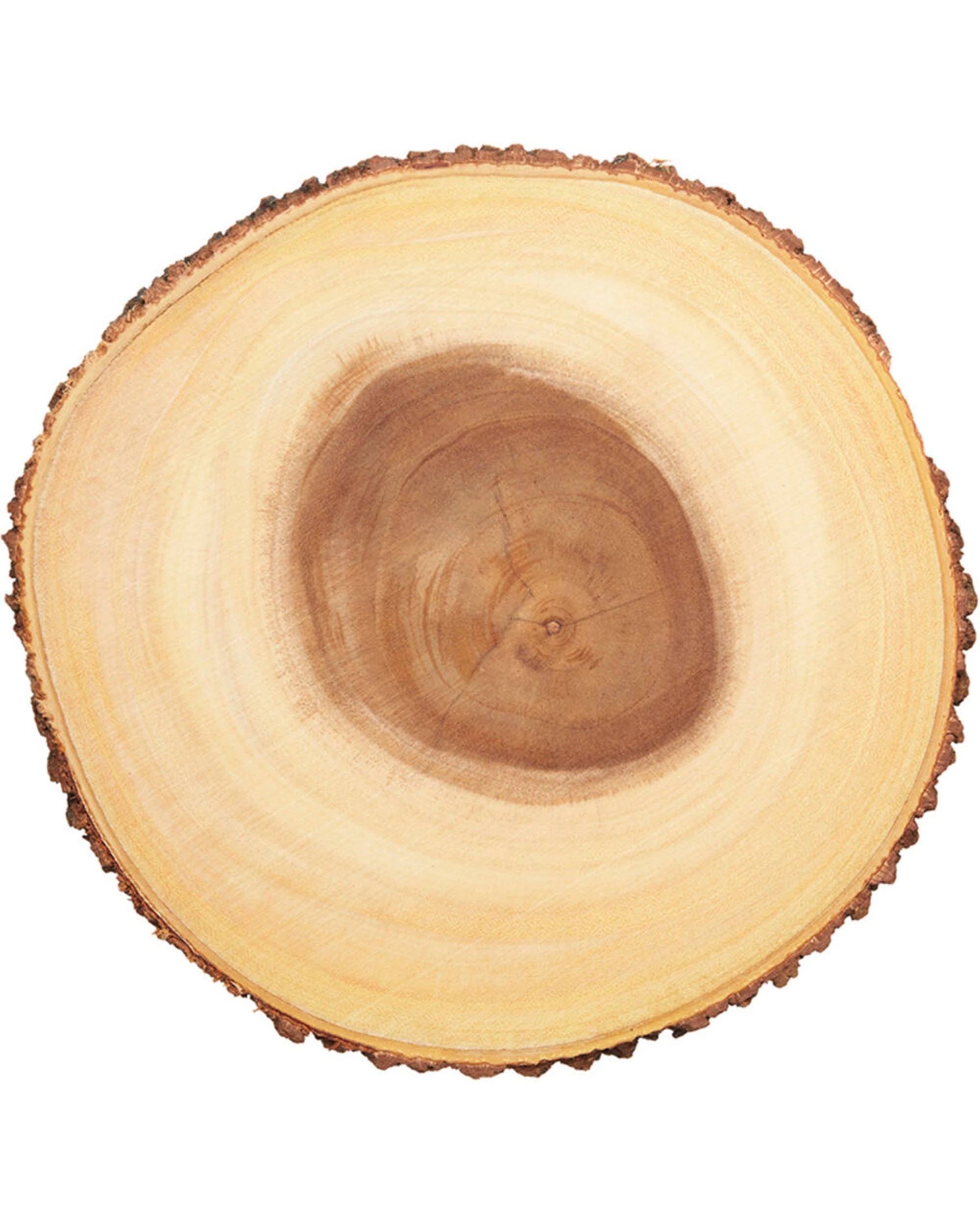 2 Artesa Rustic Medium Round Wooden Serving Board Entertaining 29cm Acacia - Multi, 2 of 4