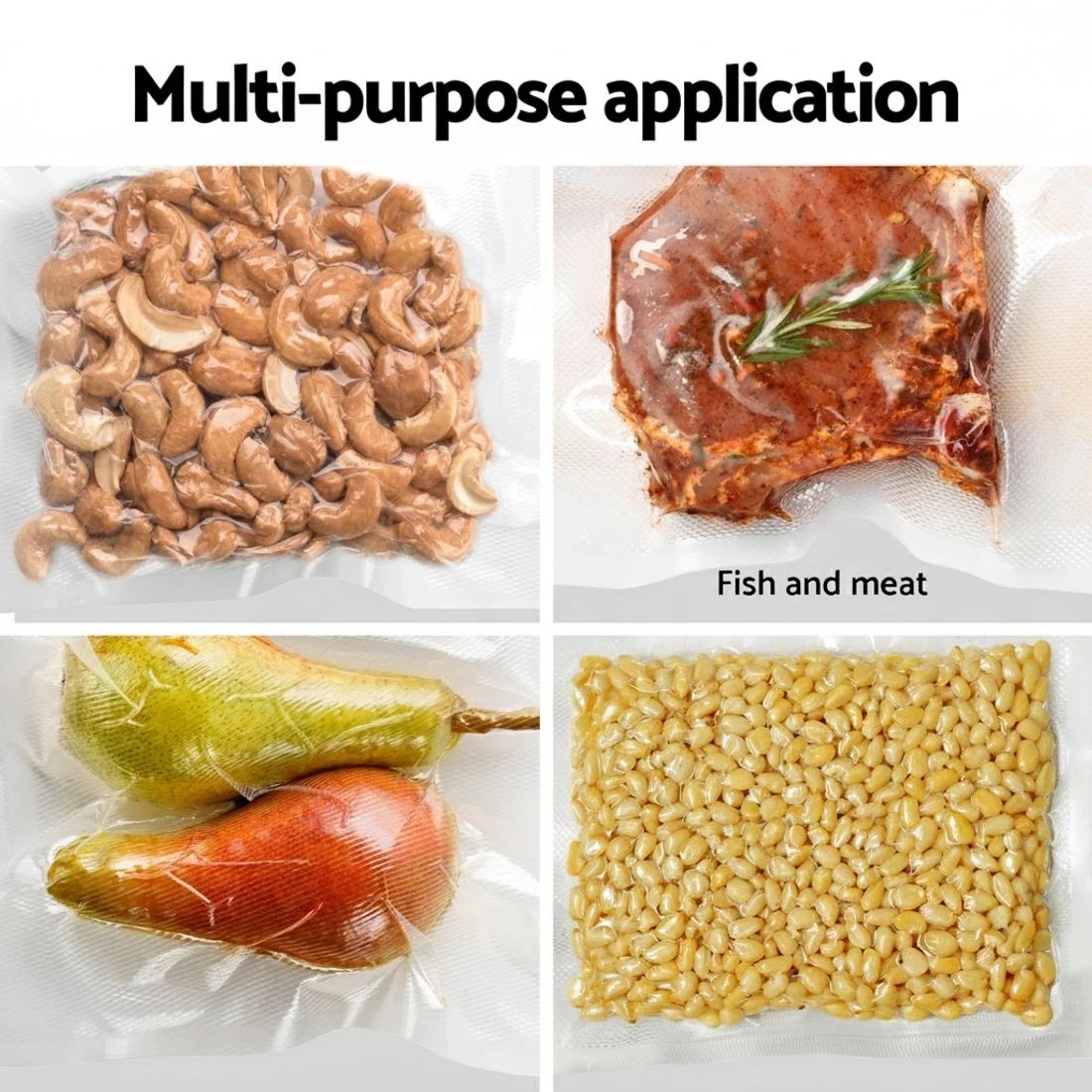 4 Devanti Food Vacuum Sealer Machine Sealing Cutter 4 Modes Storage Bags 4 Rolls - Multi, 4 of 5