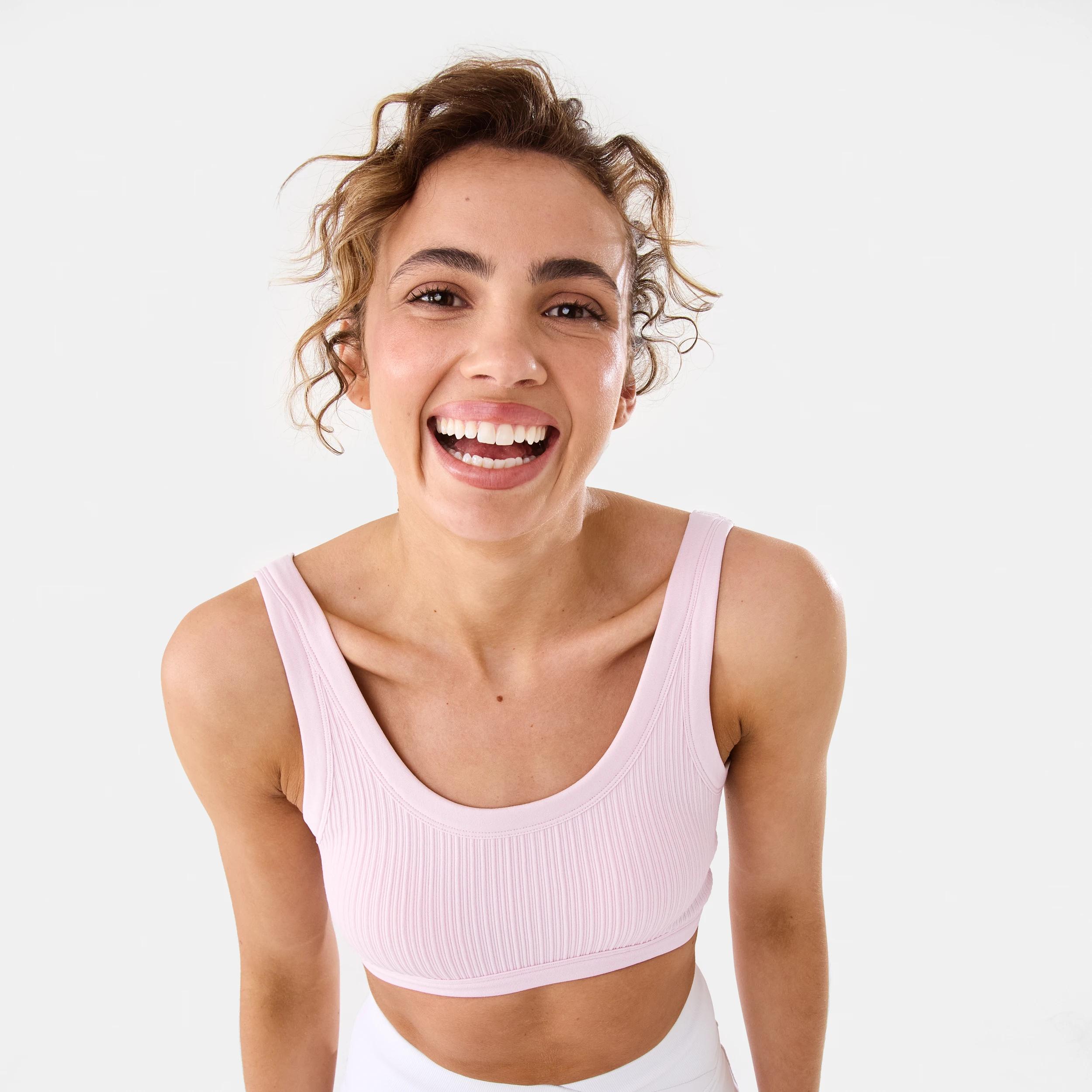5 Active Womens Seamfree Rib Crop Top AURA PINK, 5 of 7