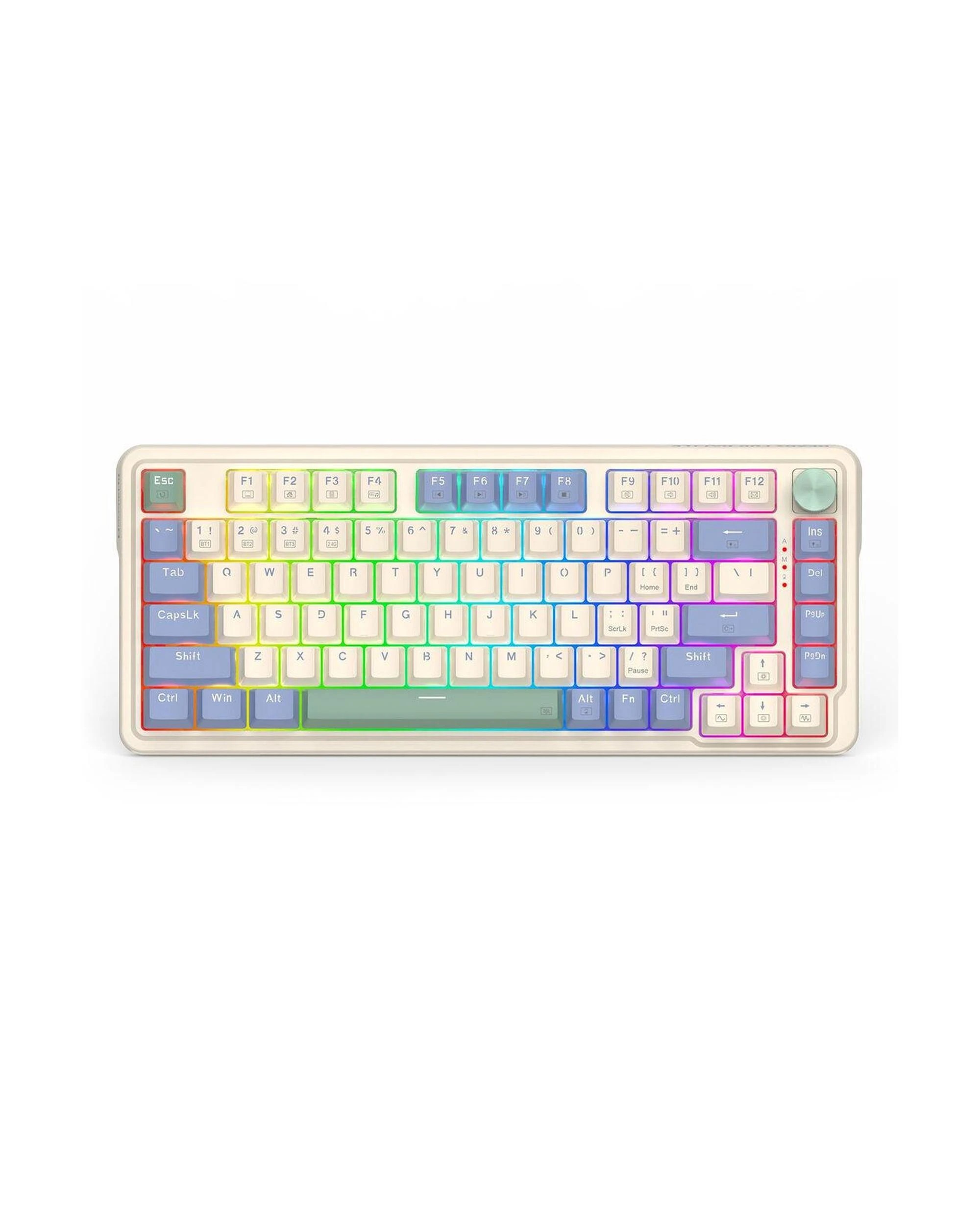 1 Redragon K673CPG RGB Pro White 75% Gasket Wireless Mechanical Keyboard, 1 of 9
