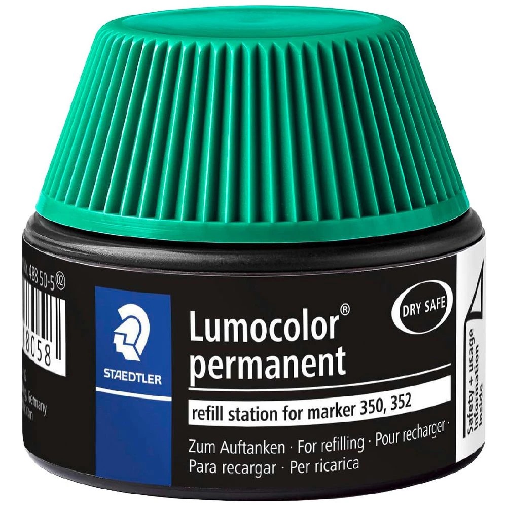 1 Staedtler Permanent Marker Refill Station 30mL Green, 1 of 2