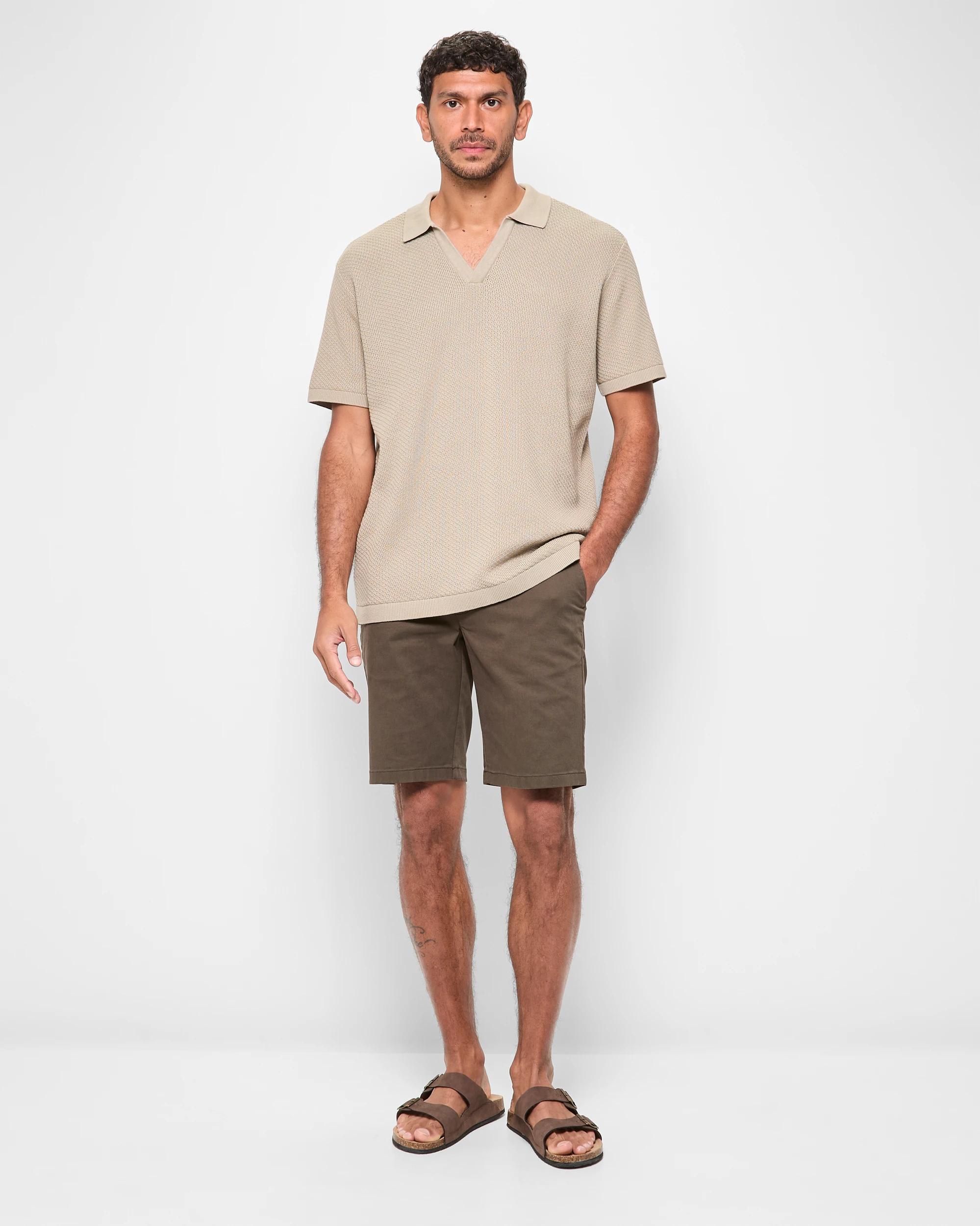 2 Target Australian Cotton Regular Stretch Chino Shorts DARK OLIVE, 2 of 5