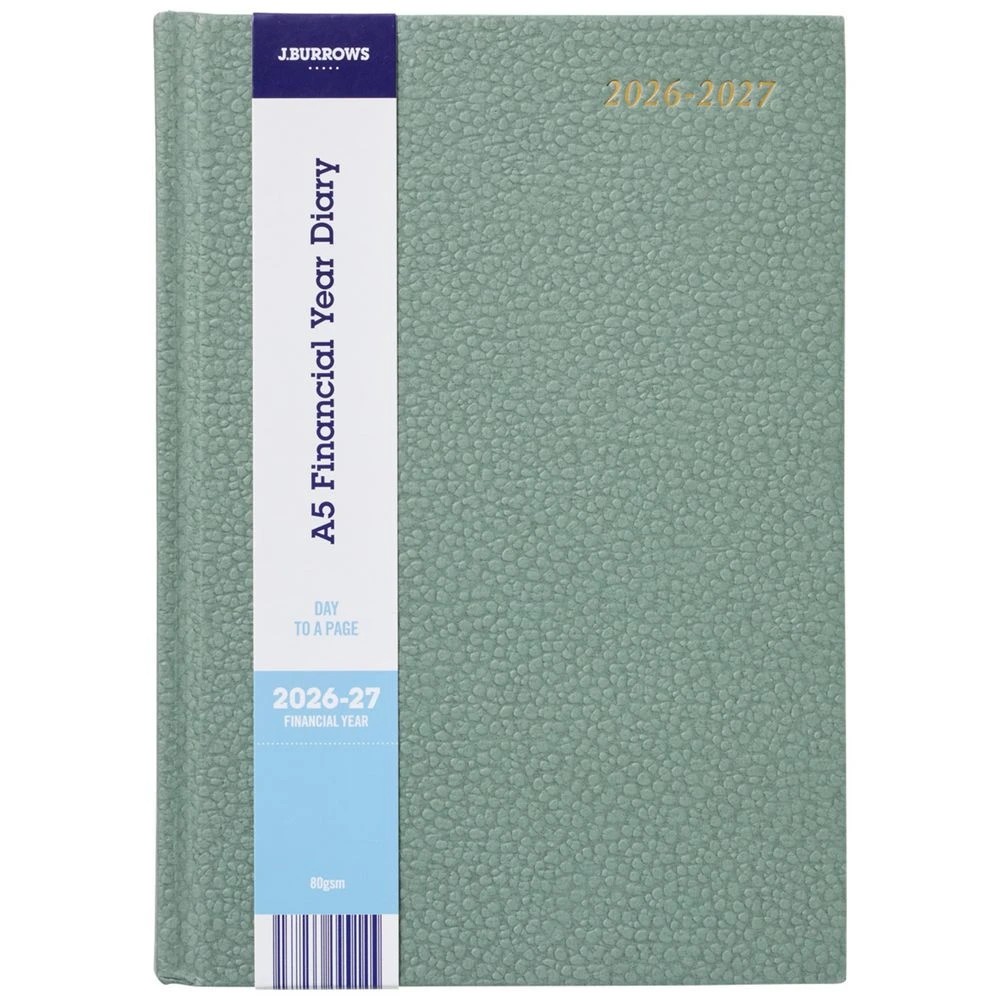 1 J.Burrows A5 Day to Page 2026/27 Pebble Diary Sage, 1 of 7