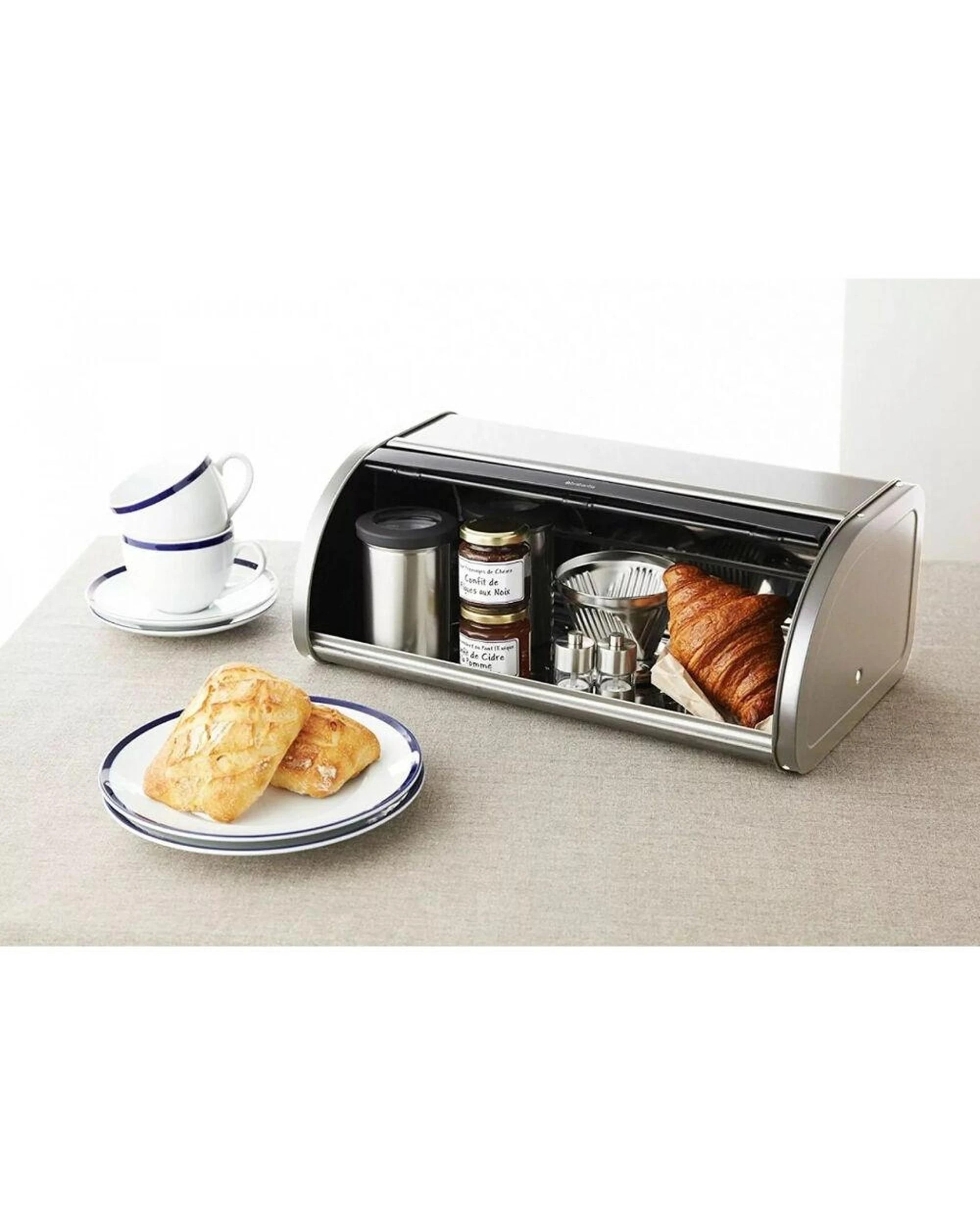 4 Brabantia Roll Top Bread Bin Regular  Brilliant Steel, 4 of 4