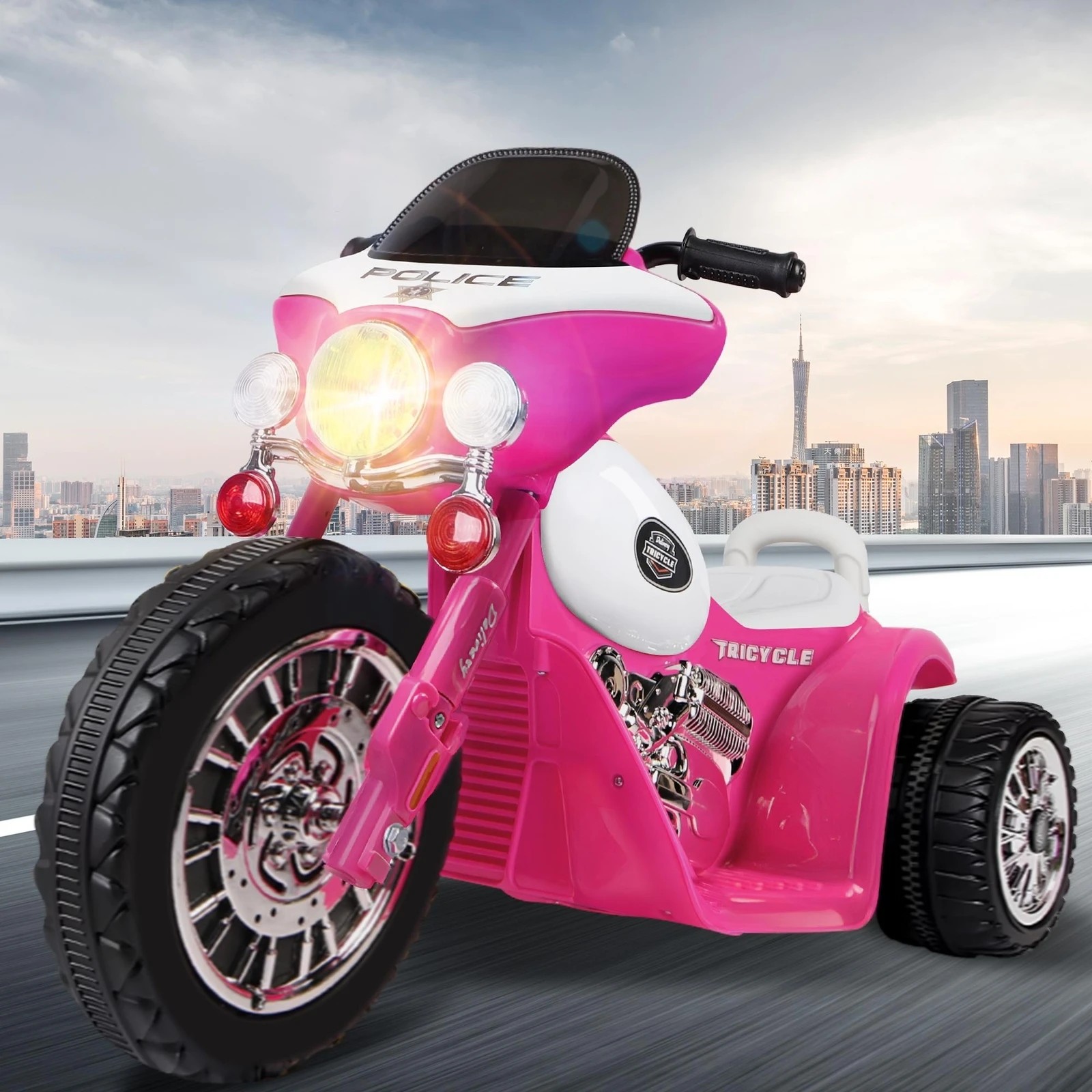 3 Alfordson Kids Ride On Car Electric Motorcycle 25W Motor Harley-Inspired - Pink, 3 of 7