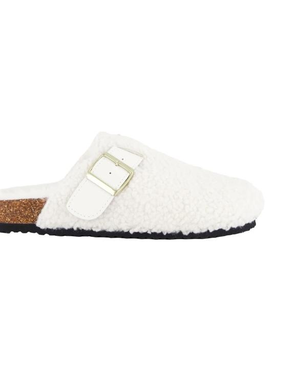 Furlined Footbed Clog Slides