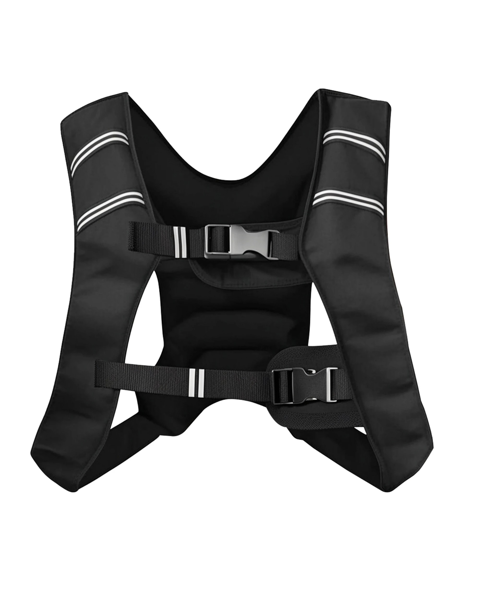 1 Advwin Weighted Vest with Upgraded Iron Sand, Reflective Strips & Breathable Shoulder Straps for Gym - Black, 1 of 7