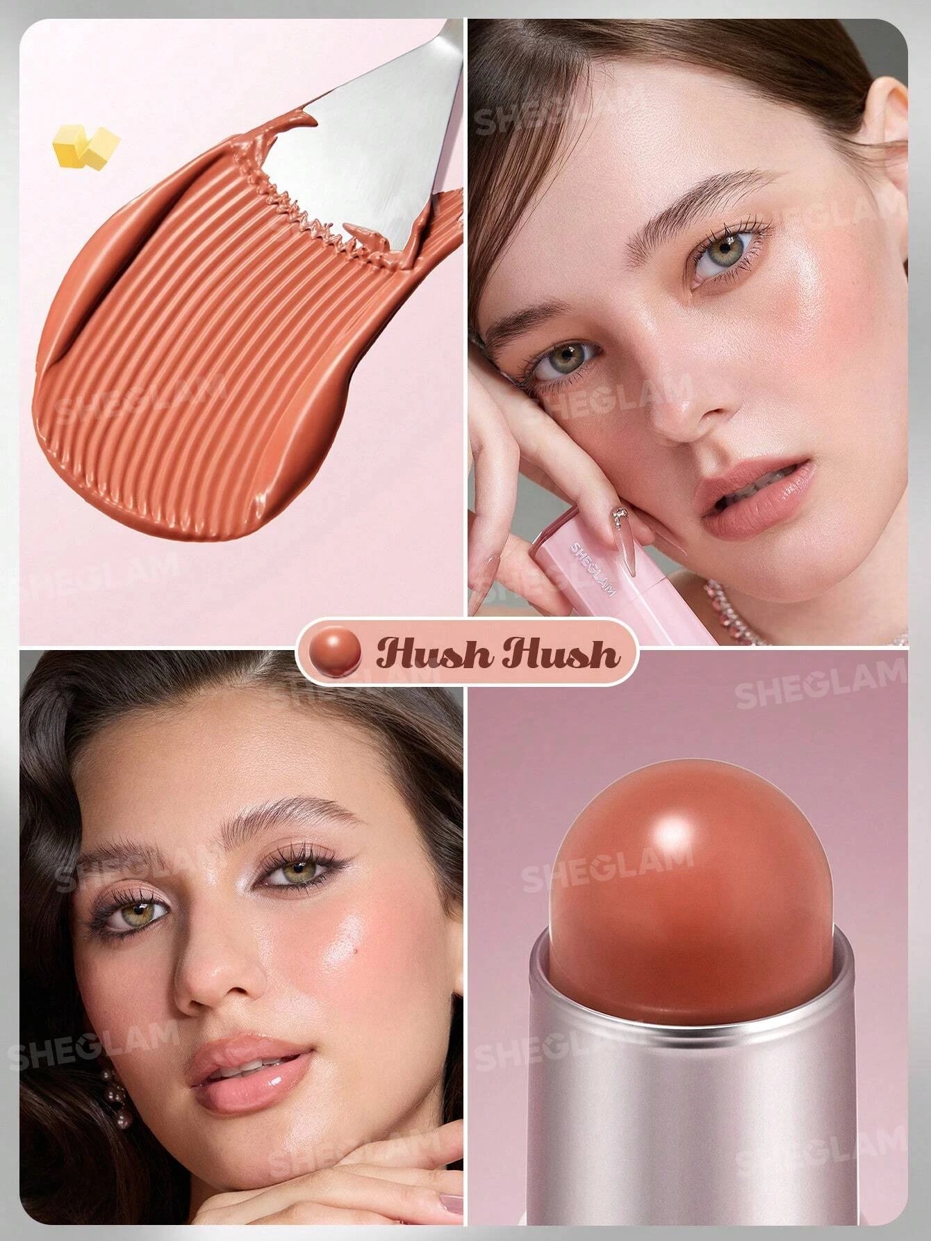2 SHEGLAM Buttery Bliss Blush Stick - Hush Hush, 2 of 6