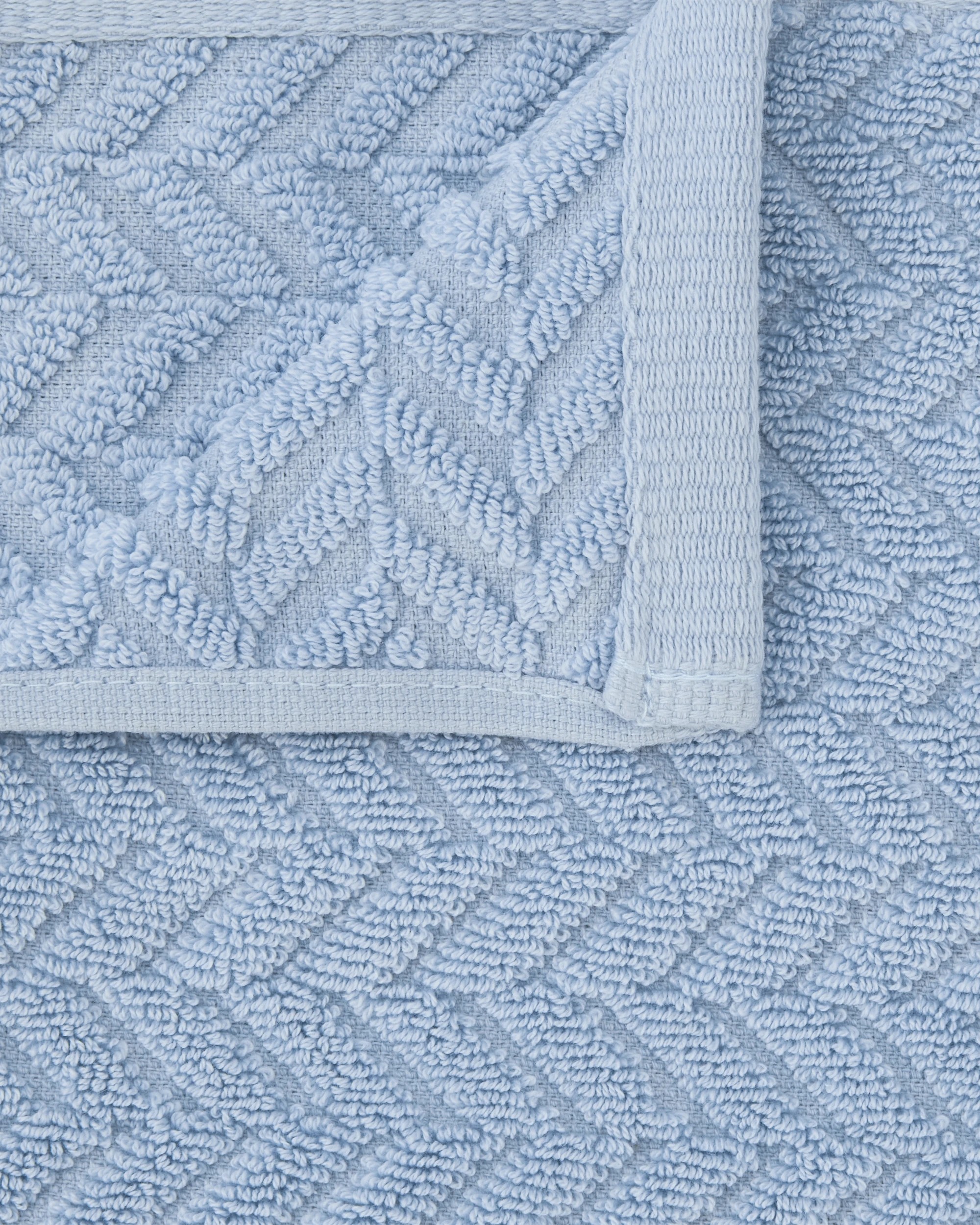 2 Chevron Cotton Face Washer - Blue, 2 of 6