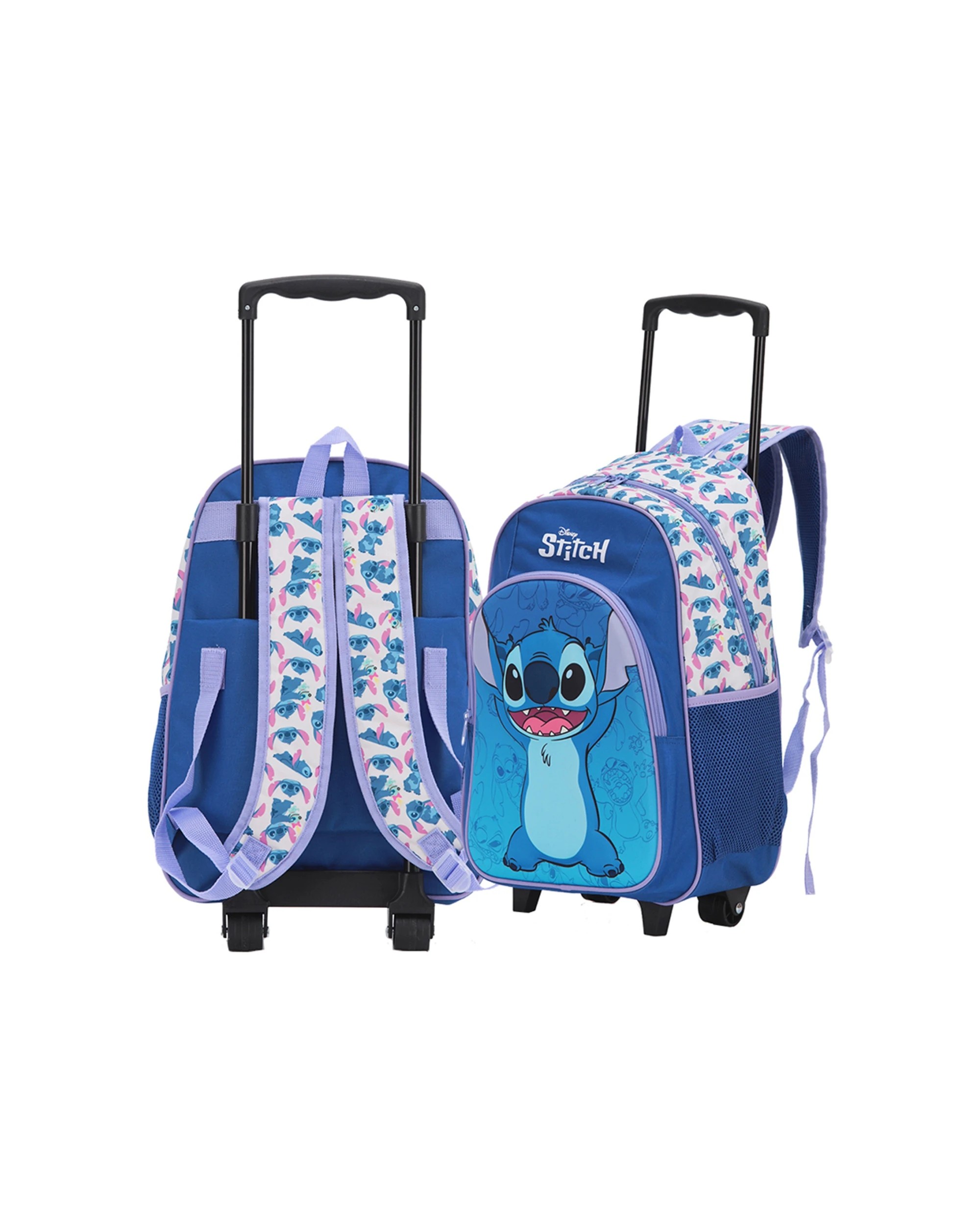 4 Disney Stitch 17 Inch Trolley Backpack Kids Wheeled Officially Licensed - Blue, 4 of 4