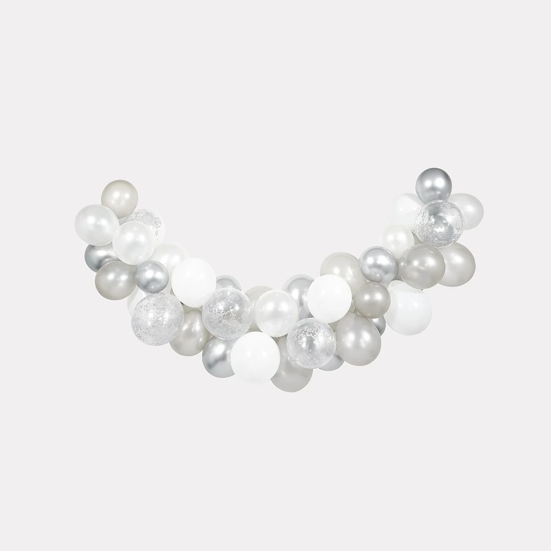 2 Silver Confetti Balloon Garland, 2 of 7