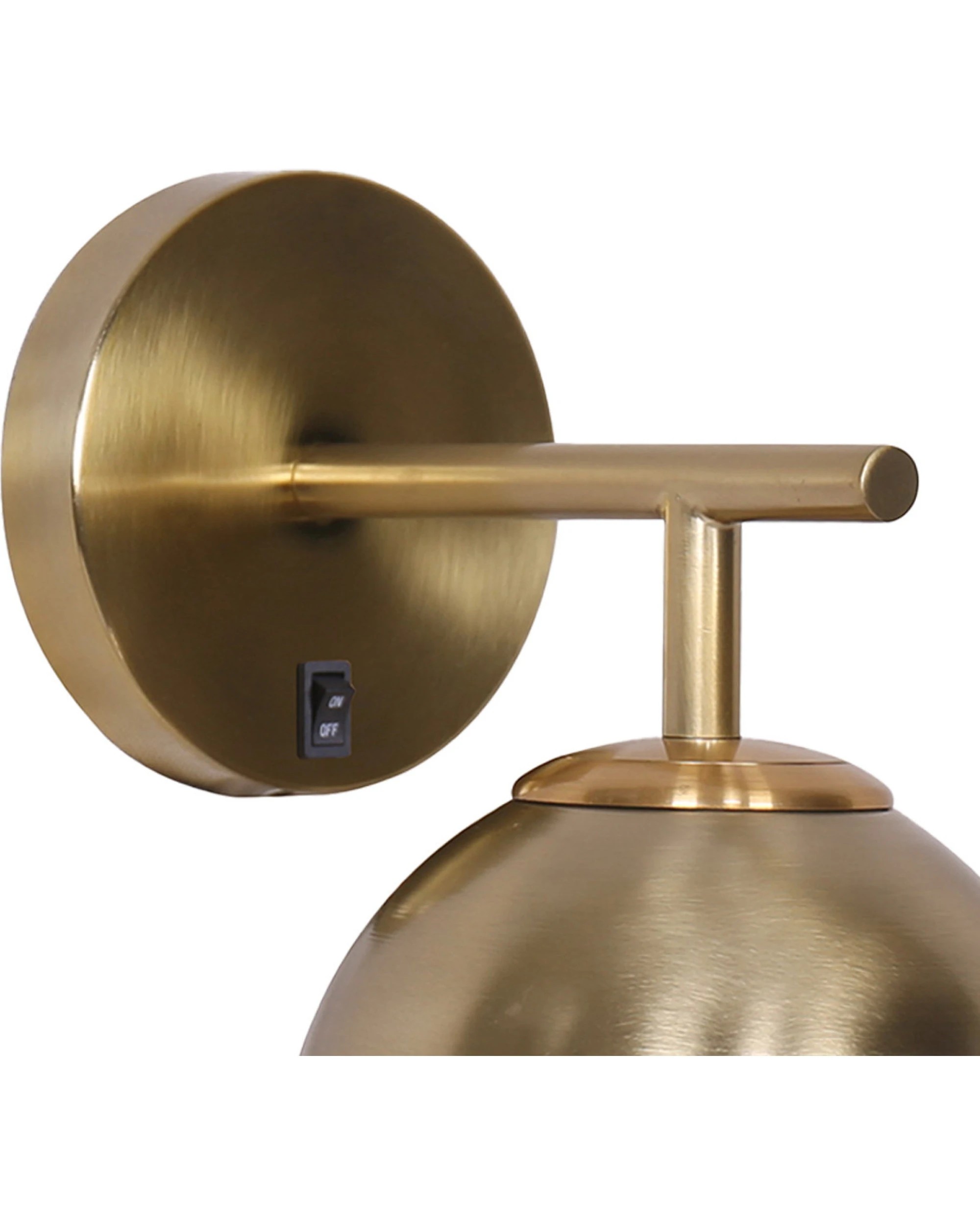 4 Sarantino Wall Lamp With Gold Metal Base And White Glass Shade, 4 of 10