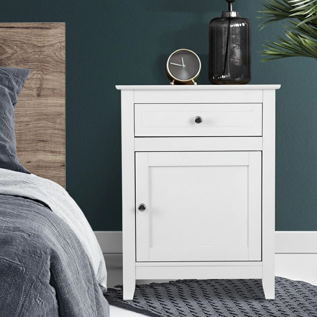6 Artiss Bedside Tables Side Table Drawers Nightstand - White, 6 of 6