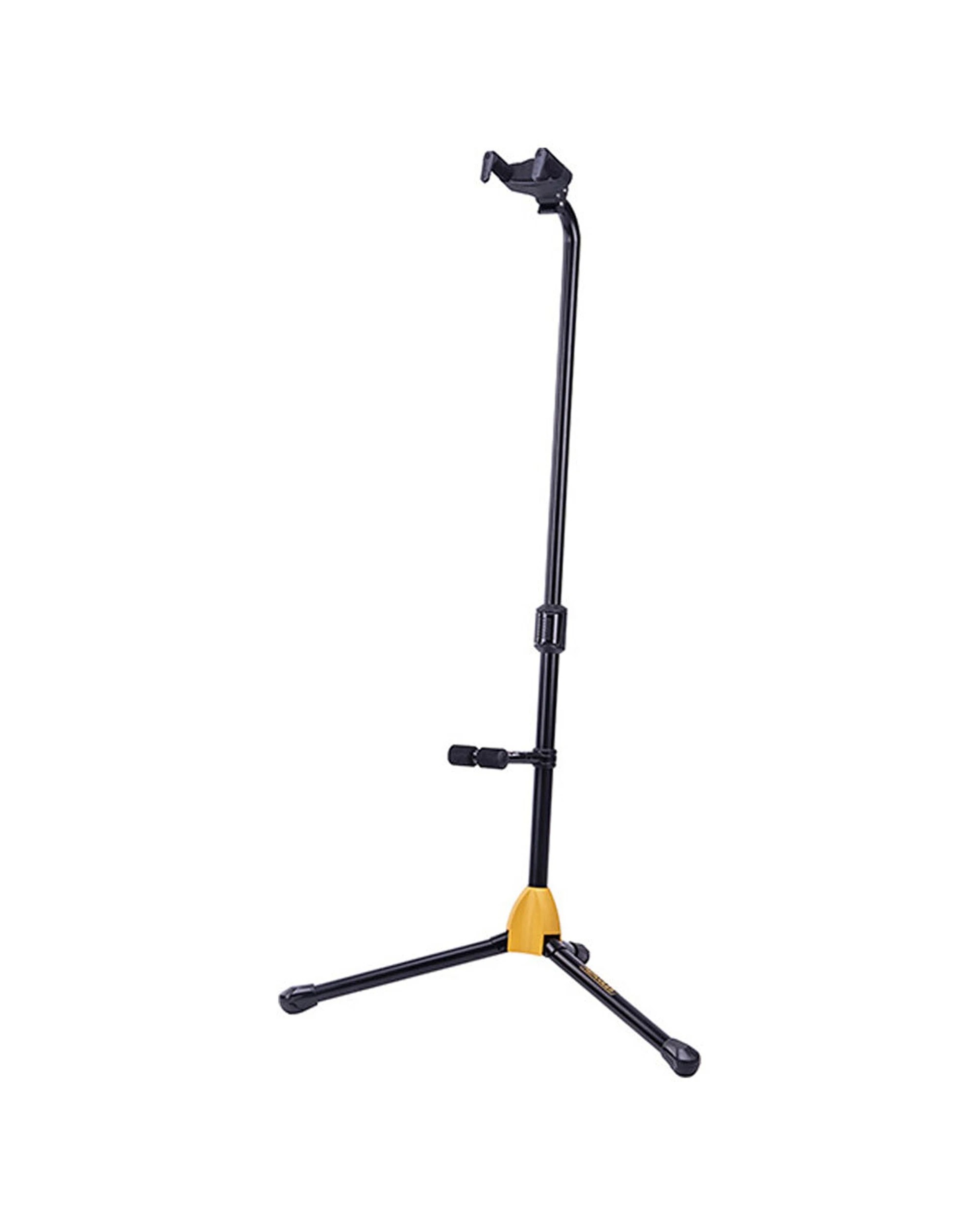 2 Hercules Single Guitar Stand Holder Floor Rack AGS Auto Grip With Rest - Black, 2 of 2