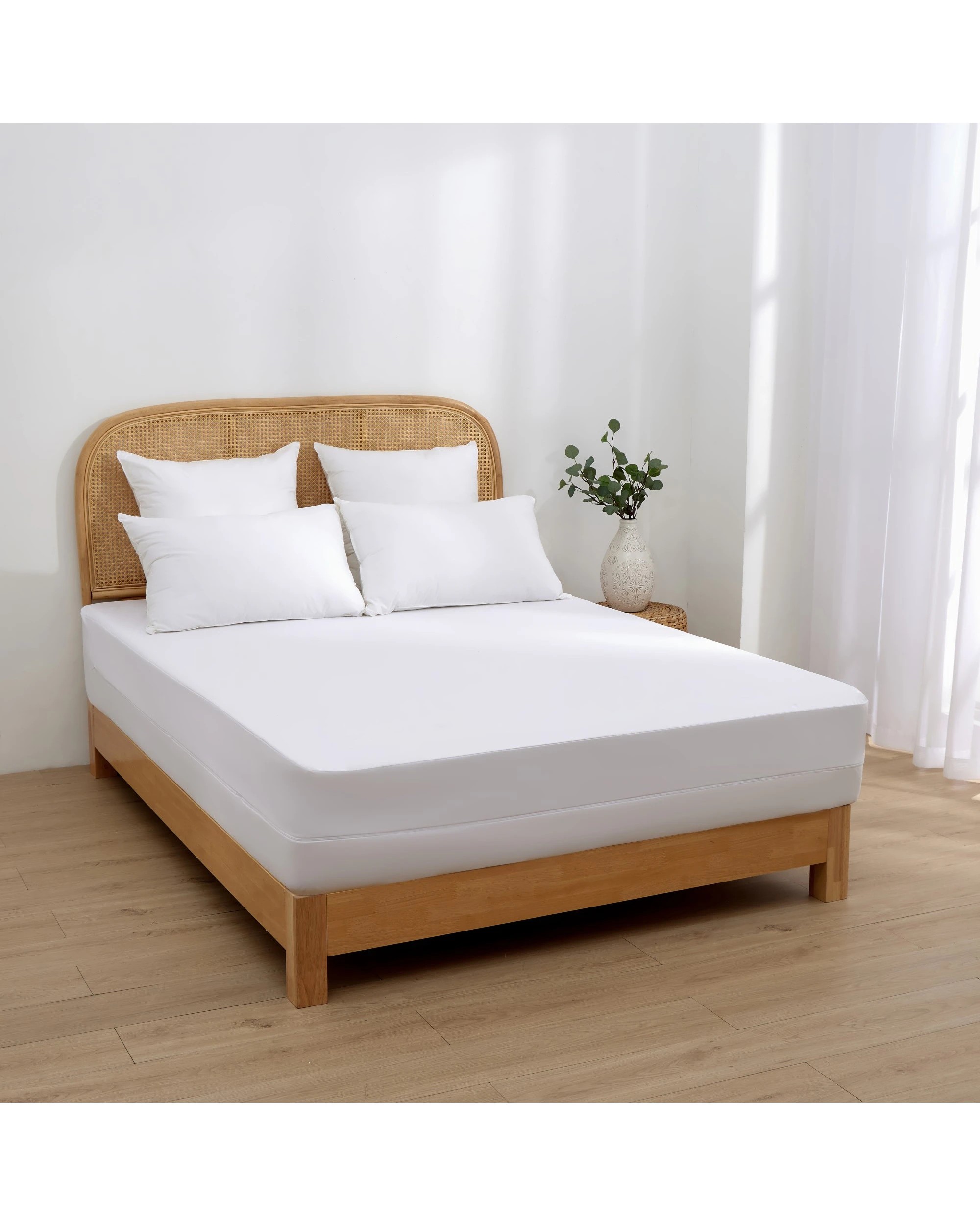 2 Dreamaker Fully Encased Waterproof Extra Deep Mattress Protector - Queen Bed - White, 2 of 7