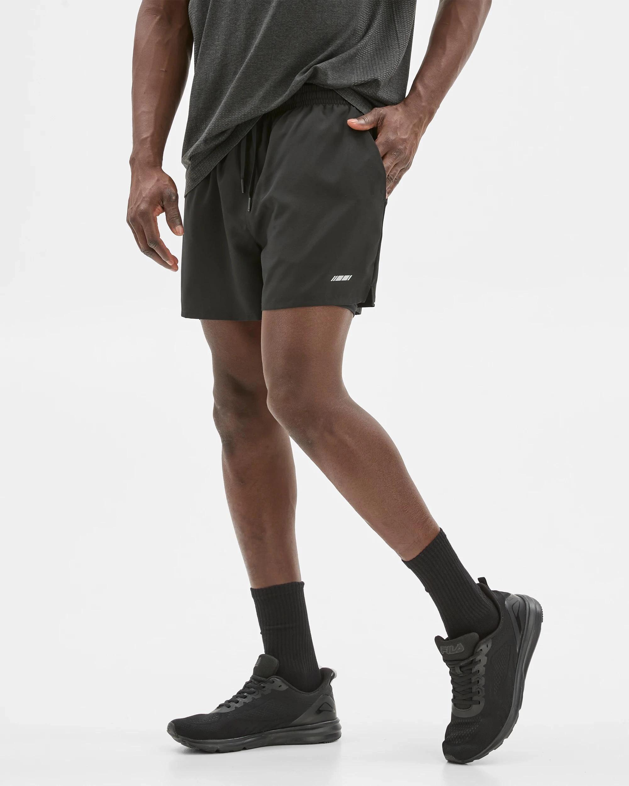 3 Target Active 2 In 1 Woven Shorts BLACK, 3 of 8