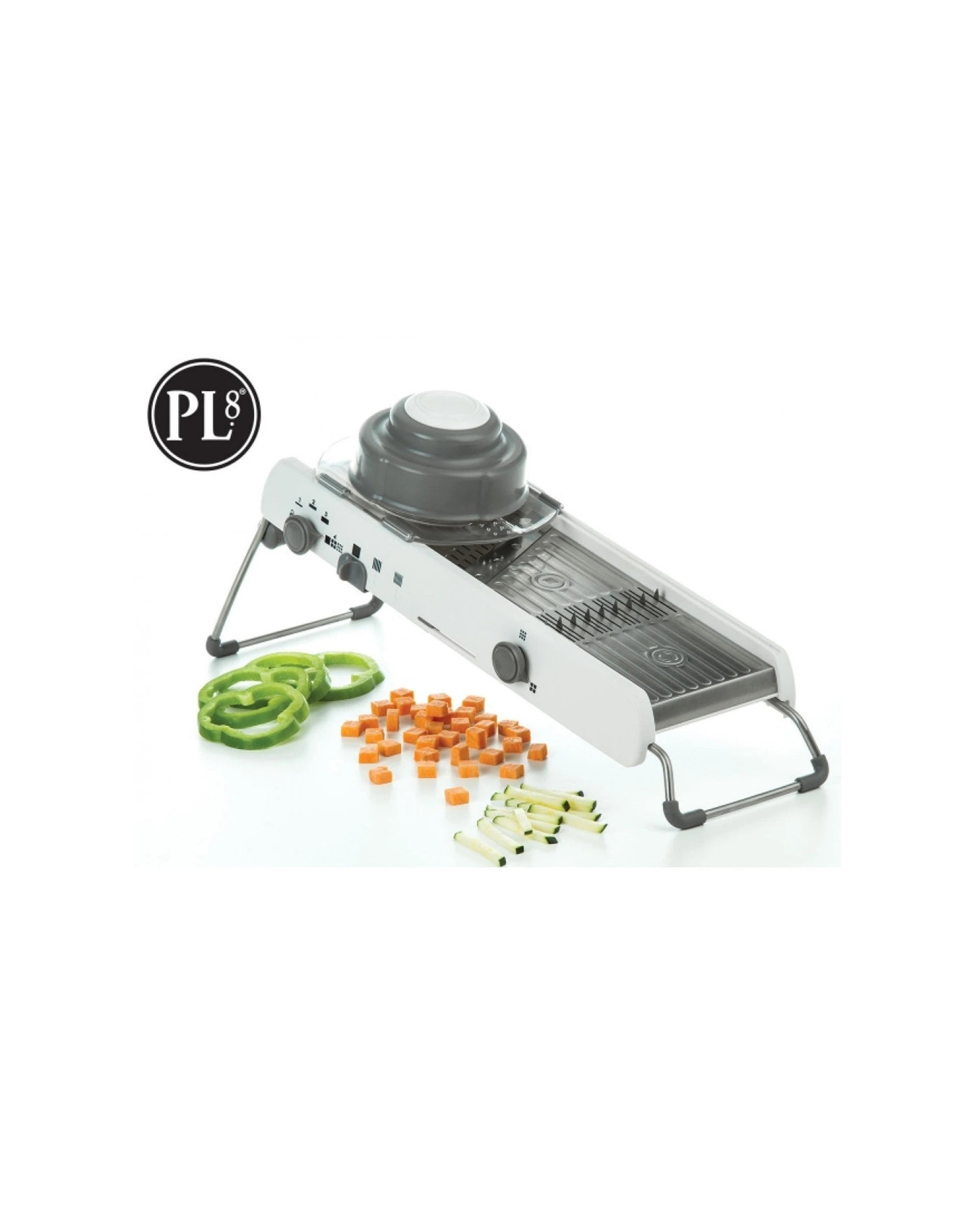 2 Progressive Professional Mandolin Stainless Steel Vegetable Slicer for Kitchen Prep - White, 2 of 4