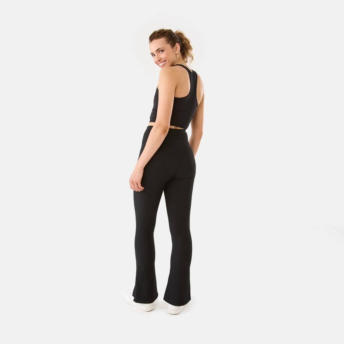 4 Active Womens Studio Flare Leggings BLACK, 4 of 7