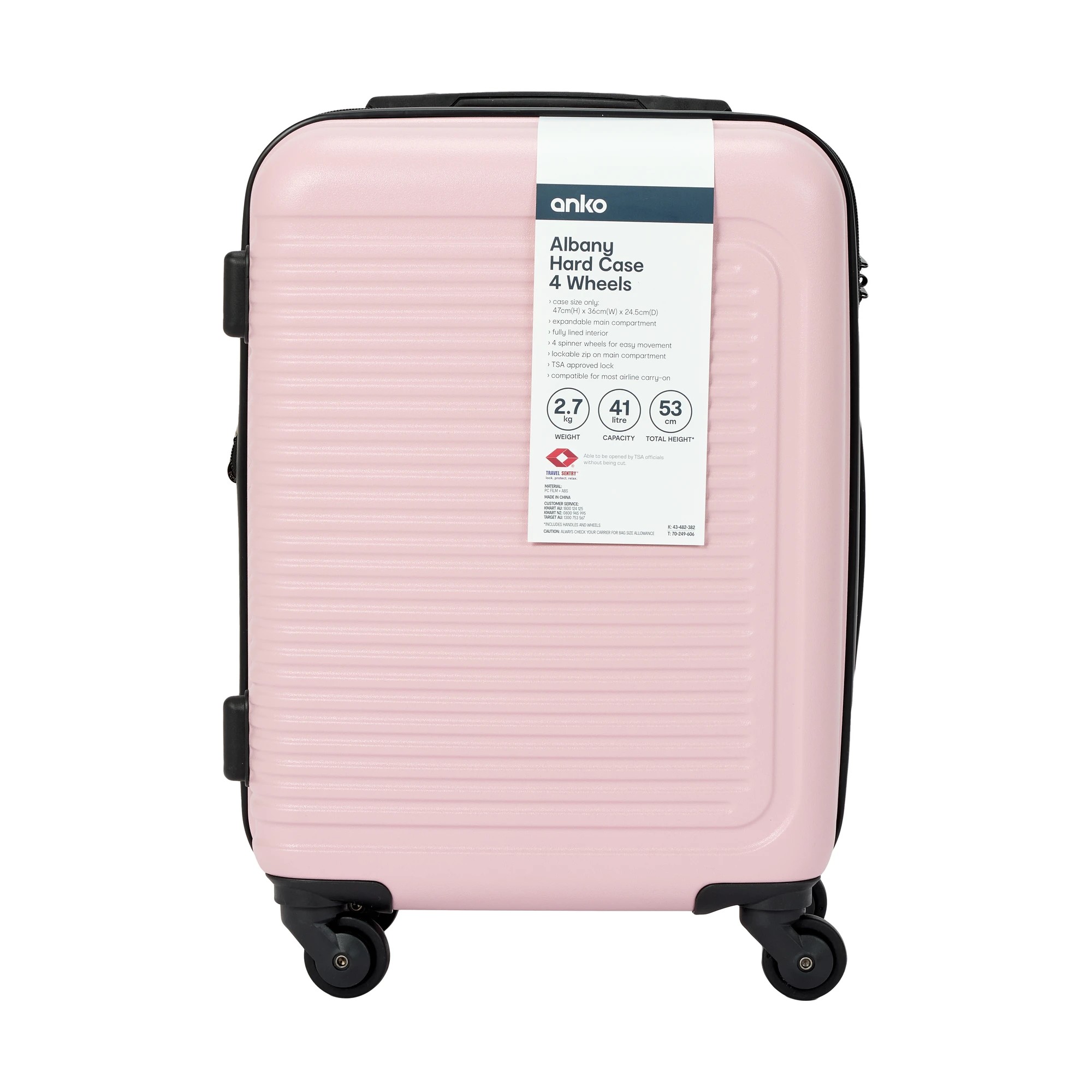 8 47cm Albany Hard Case 4 Wheels - Blush, 8 of 8