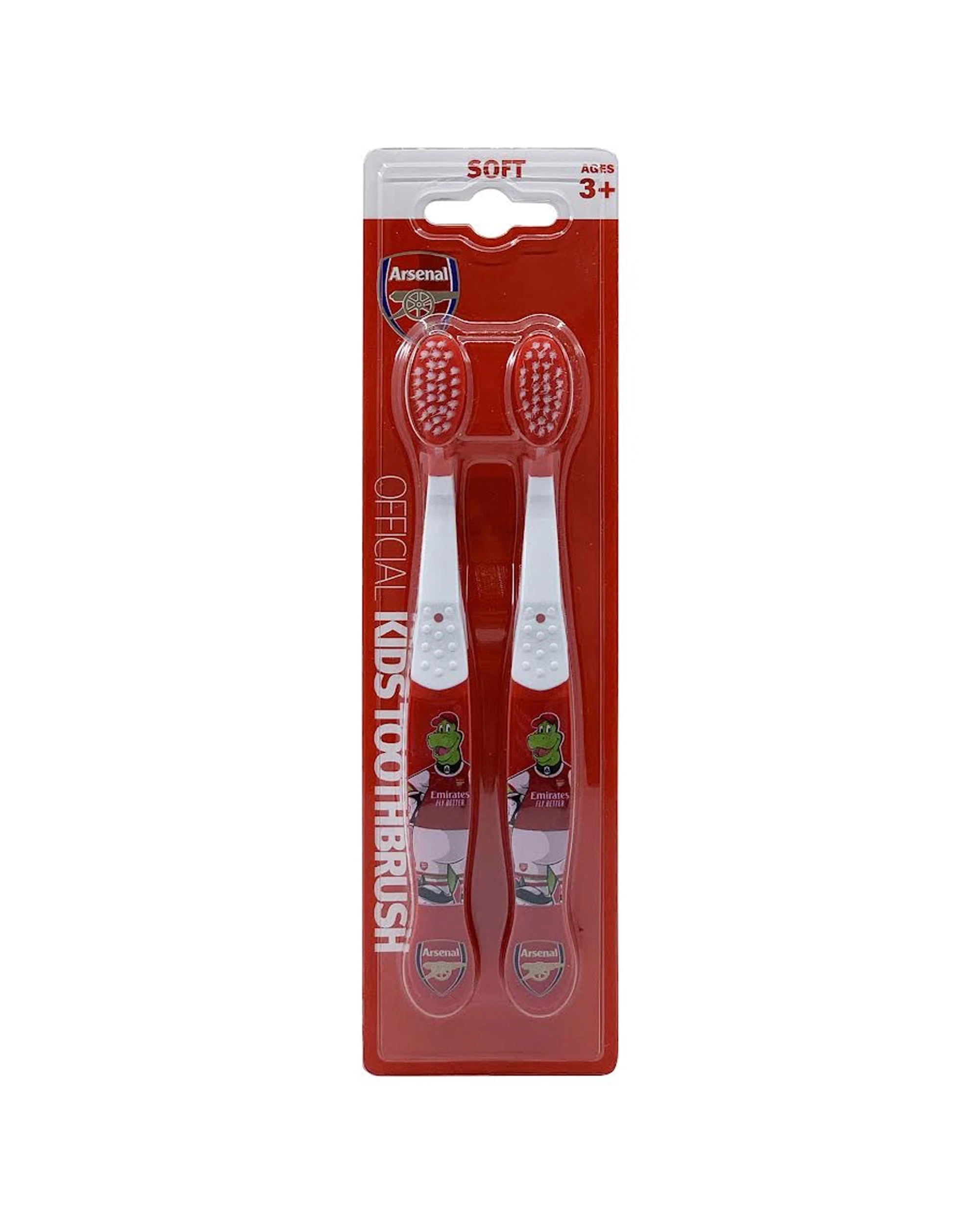 2 Arsenal Football Club EPL Soft Bristle Toothbrush Oral Care Kids 10pc - Multi, 2 of 2
