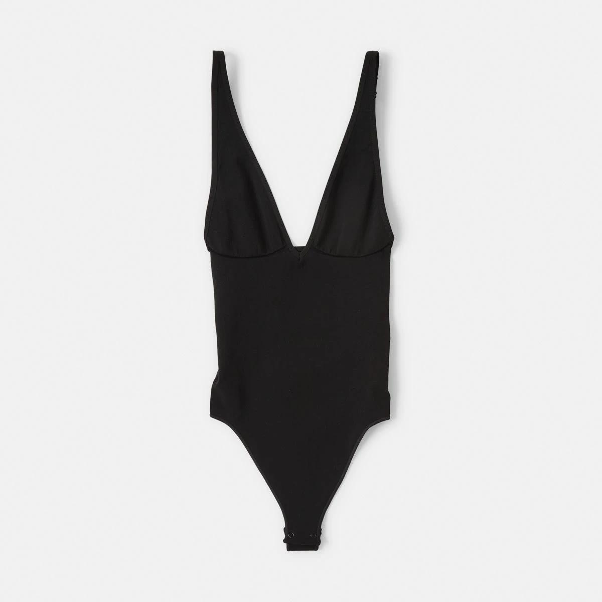 5 Seamfree Plunge G-String Bodysuit Black, 5 of 7
