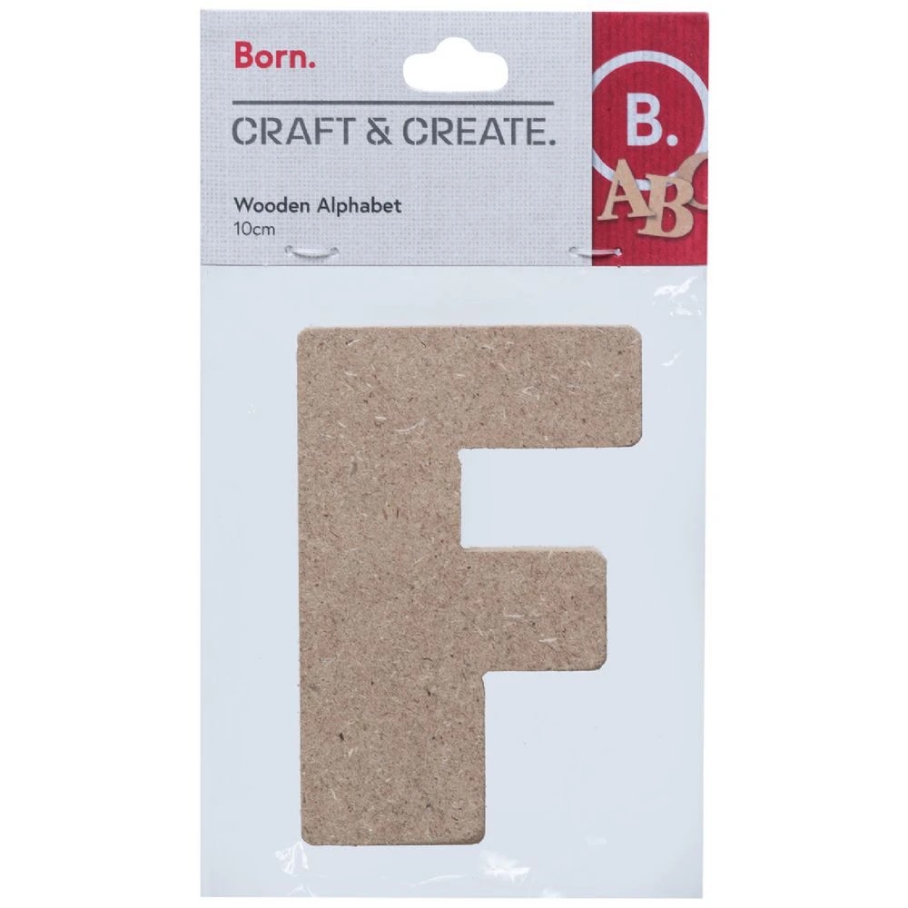 1 Born Wooden Alphabet Letter 10cm F, 1 of 3