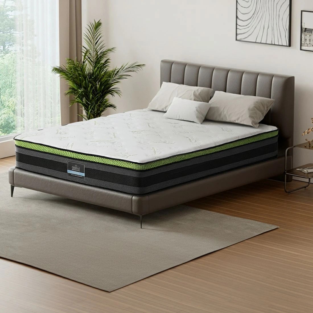 4 Giselle Mattress Cool Gel Foam 30cm Double - Double Bed - Grey, 4 of 7
