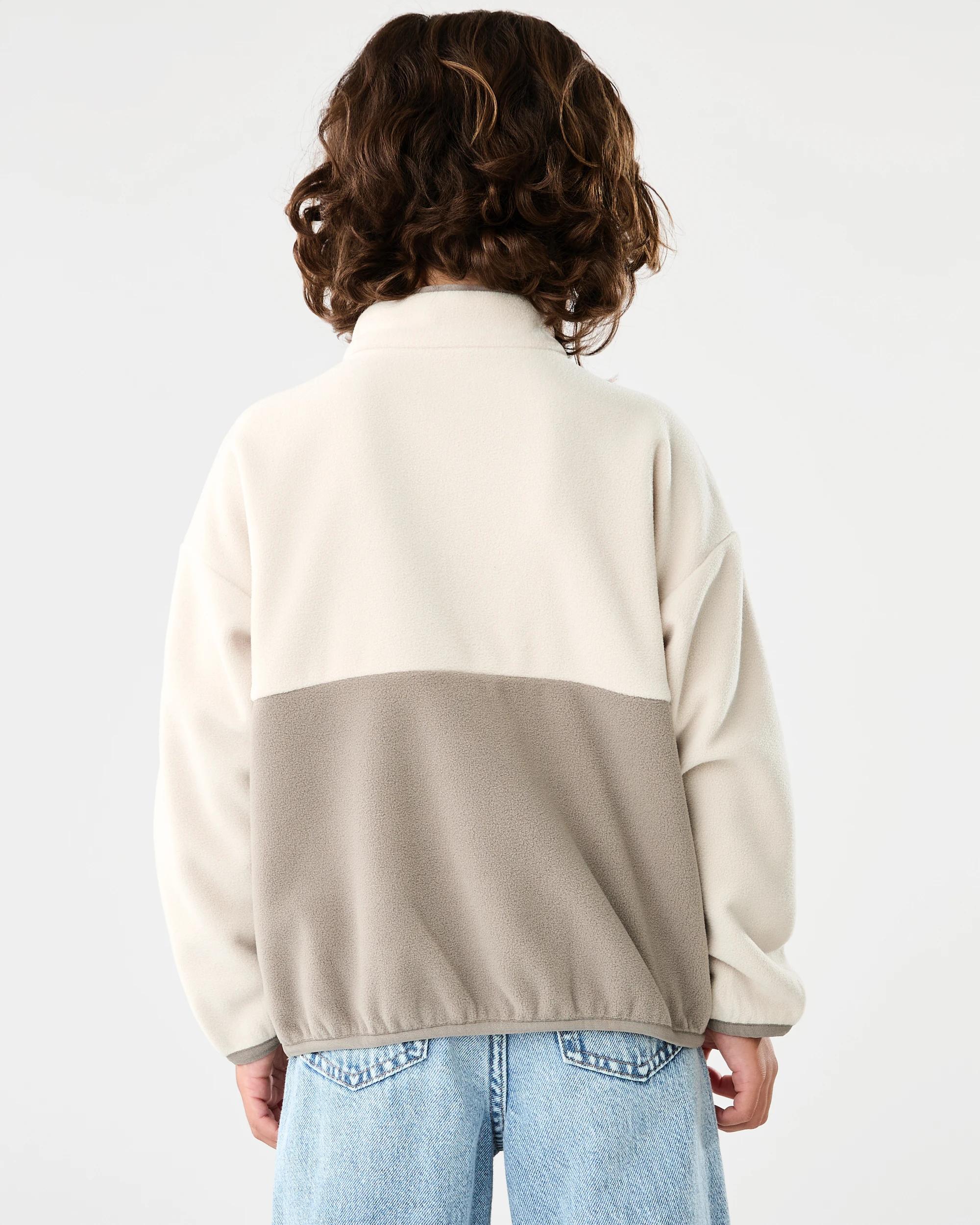 2 Polar Fleece Button Up Sweatshirt Brn Cnder, 2 of 7