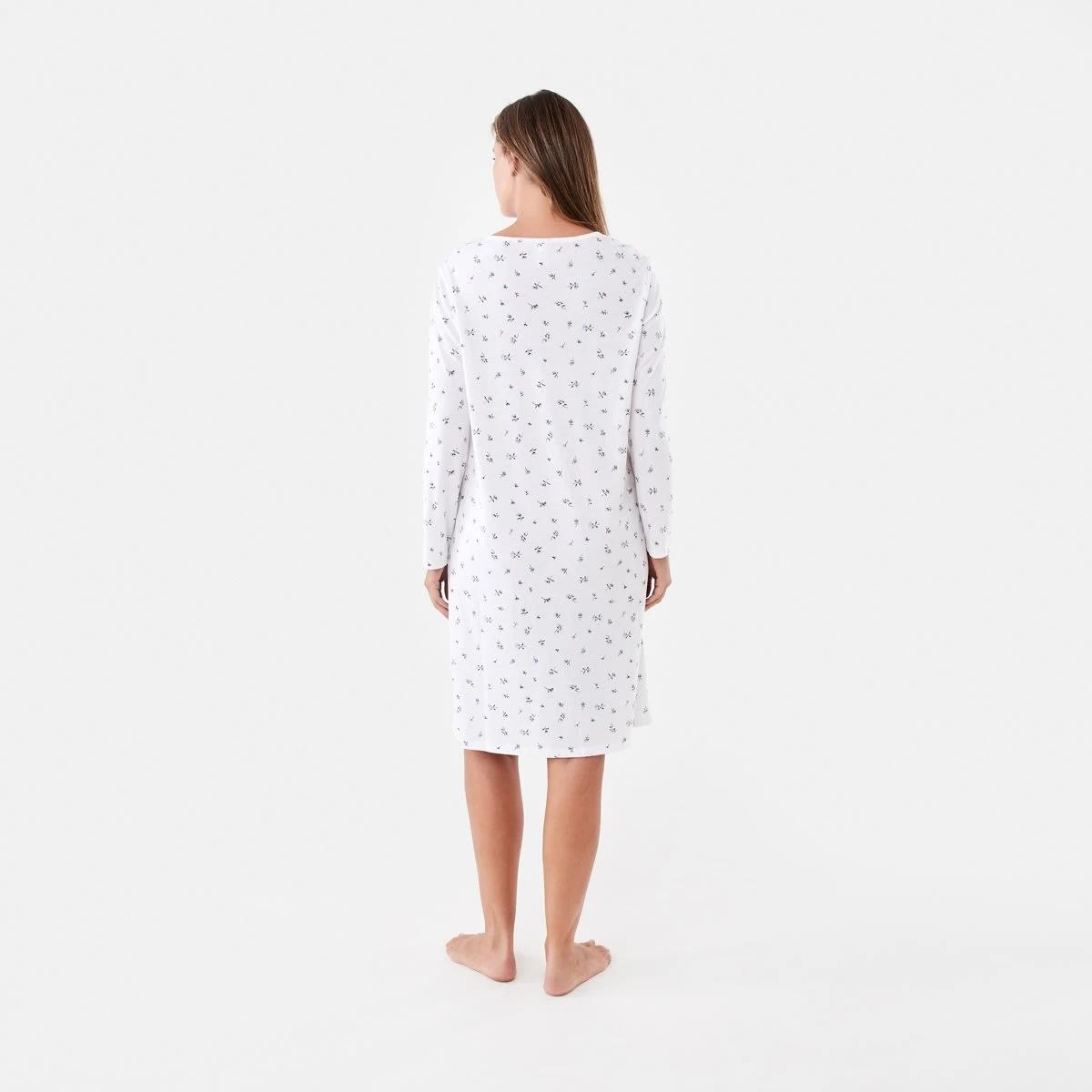 3 Long Sleeve Traditional Nightie Clove Frl, 3 of 6