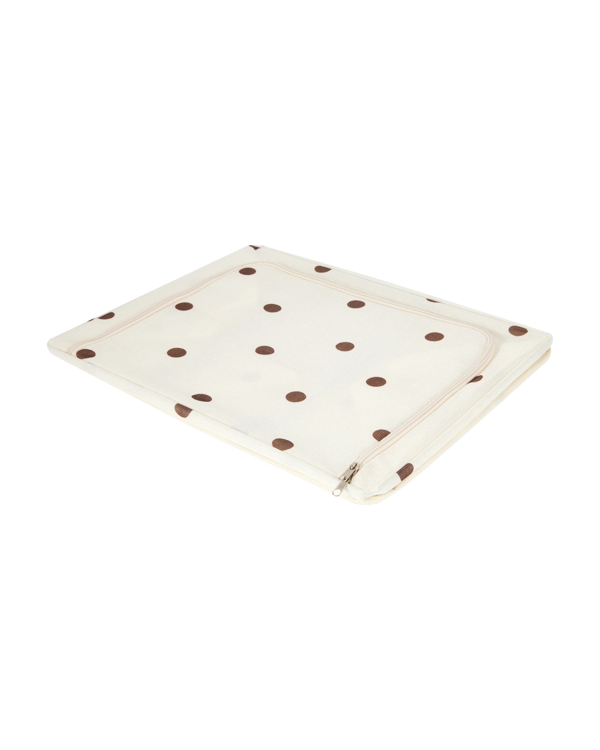 7 Linen Look Collapsible Box with Window - Large, Polka Dot, 7 of 8