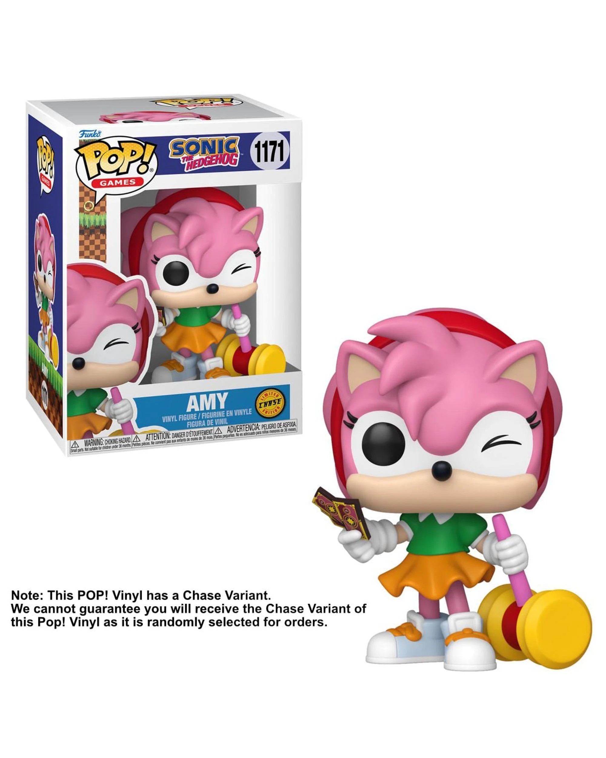 4 Sonic the Hedgehog Amy Rose with Piko Hammer Funko POP! Vinyl, 4 of 6