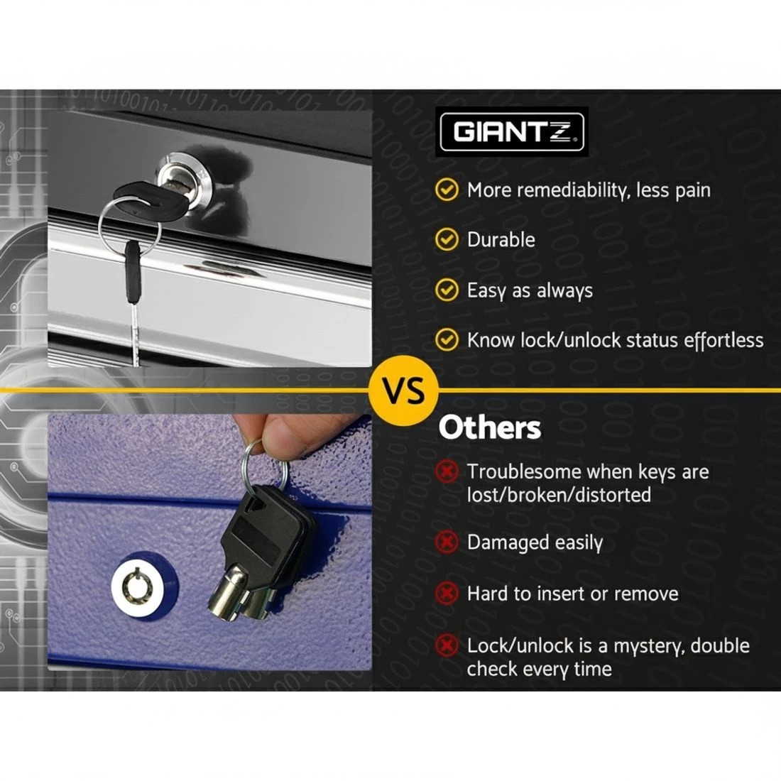 2 Giantz 5 Drawer Tool Box Cabinet Chest Trolley Box Garage Storage Toolbox - Multi, 2 of 5