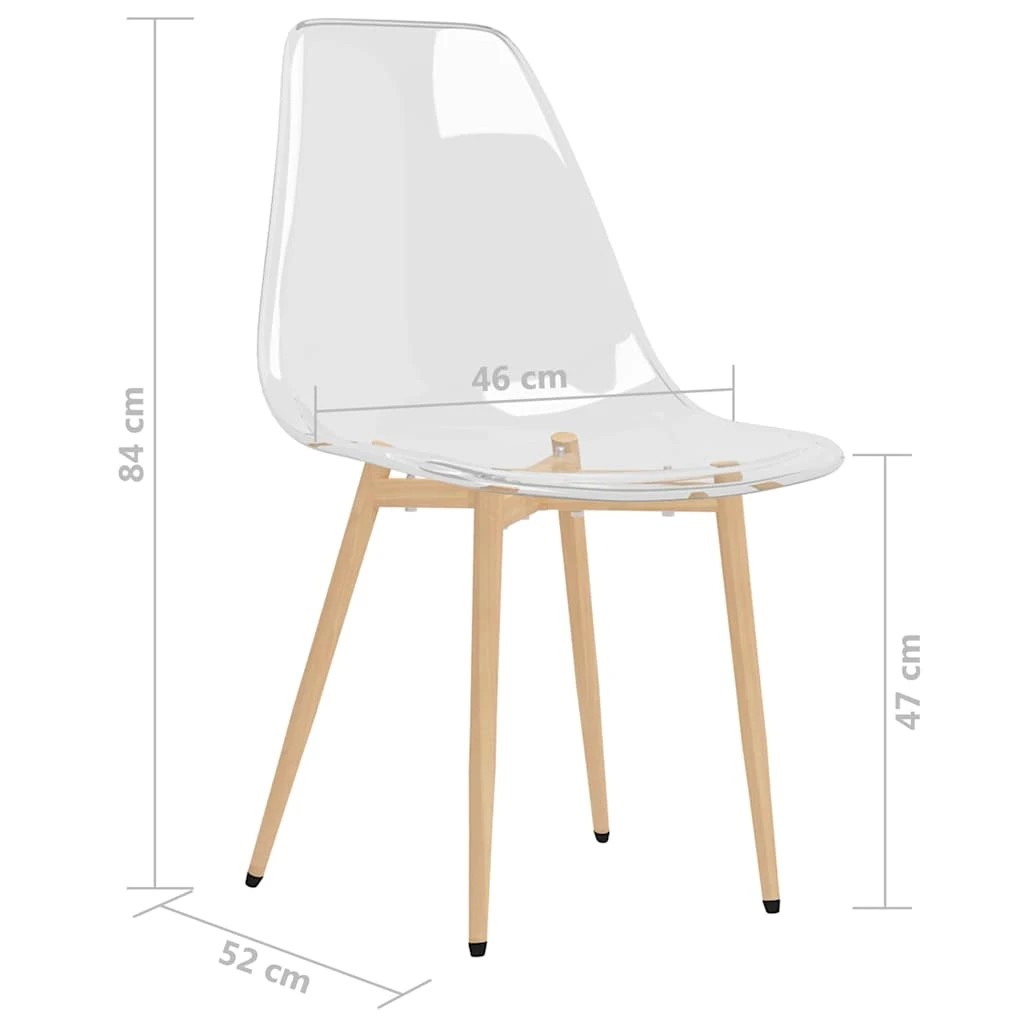 7 vidaXL dining chair Ergonomic - Clear, 7 of 7