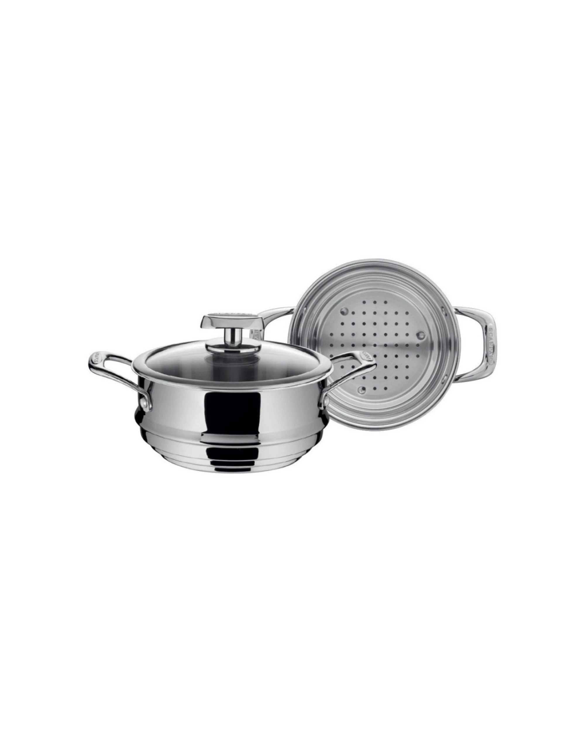 2 Scanpan Axis Covered Multi Steamer Insert Stainless Steel Fits 16 18 20cm - Silver, 2 of 2