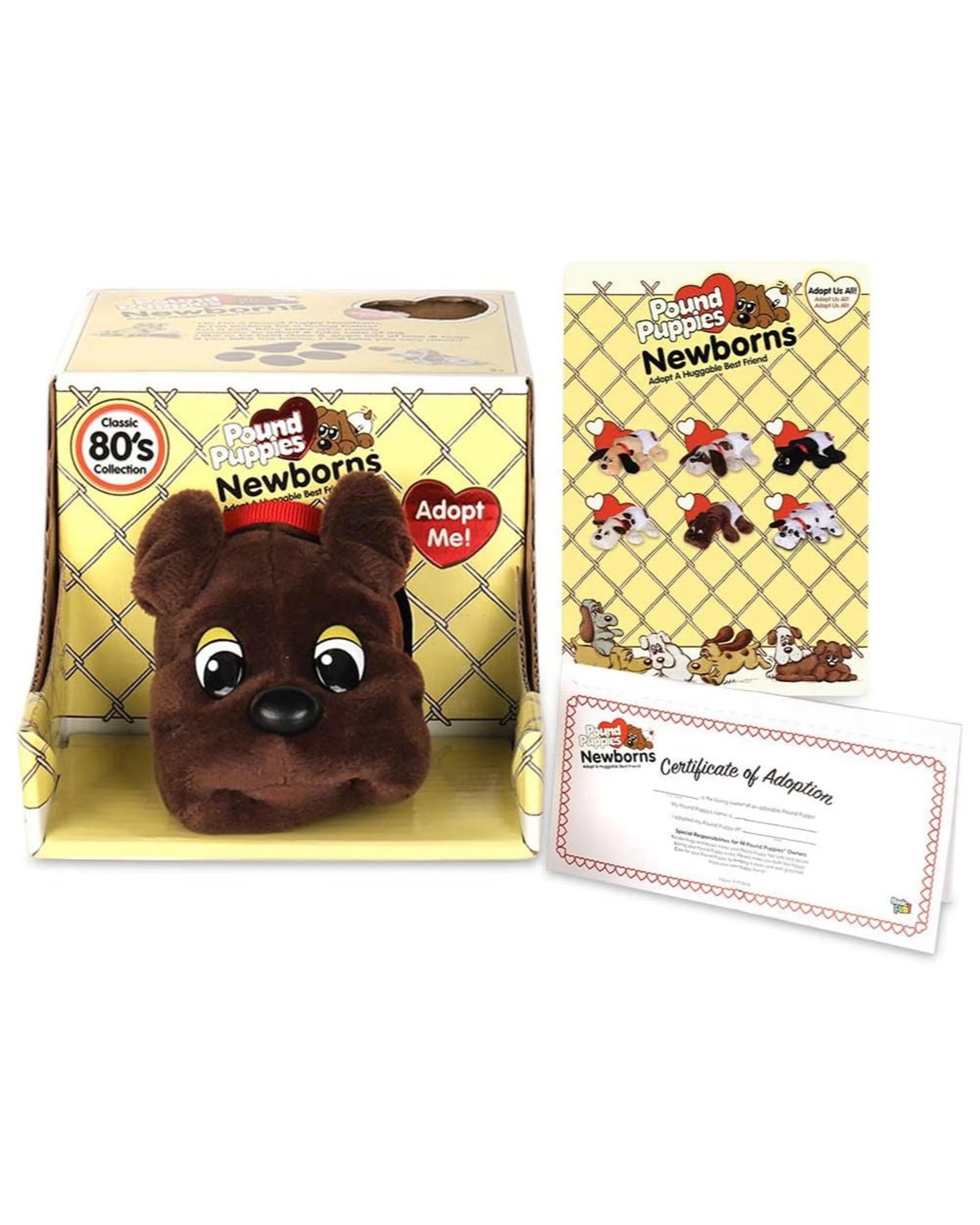 3 Pound Puppies Newborns Classic 80s Collection Dark Brown Plush, 3 of 4