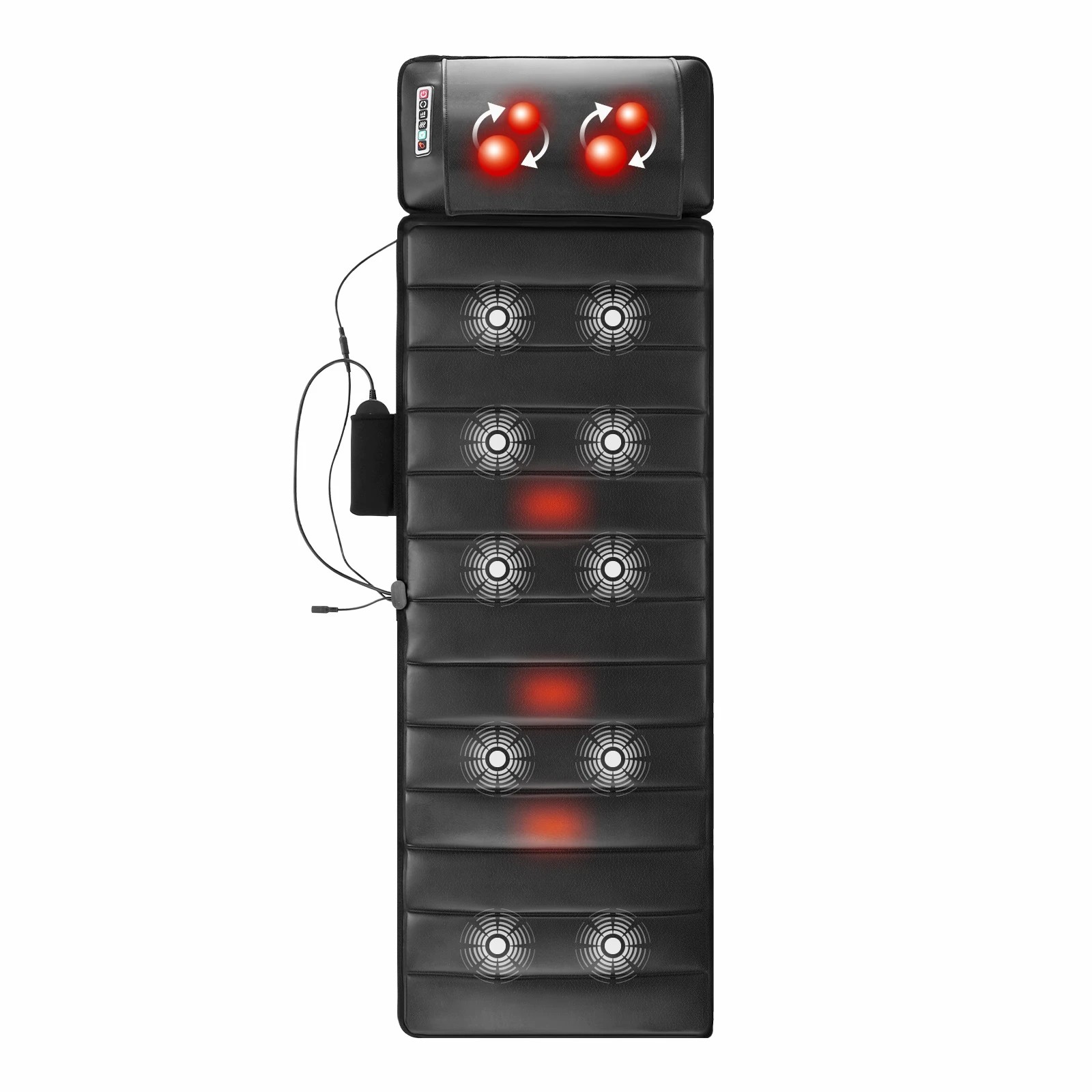 5 HOMASA Heating Massage Mat Full Body Vibration Electric Heated Chair Pad Shiatsu Neck Shoulder Back Leg Massager, 5 of 8